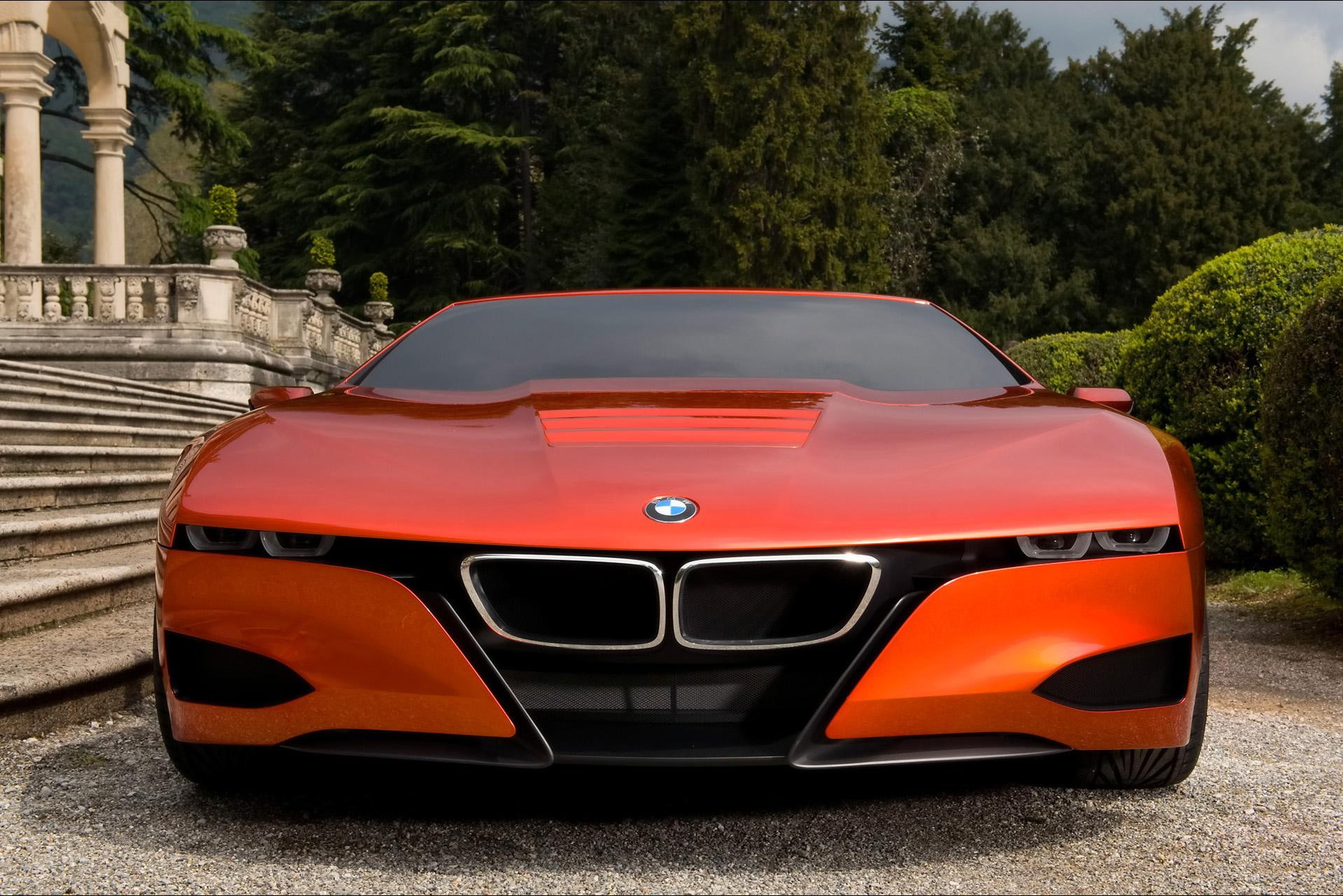 nature, day, land vehicle, wealth, outdoors, tree, convertible, silver colored, 720P, orange color, no people, m, front view, luxury, car, plant, mode of transportation, HD Wallpaper