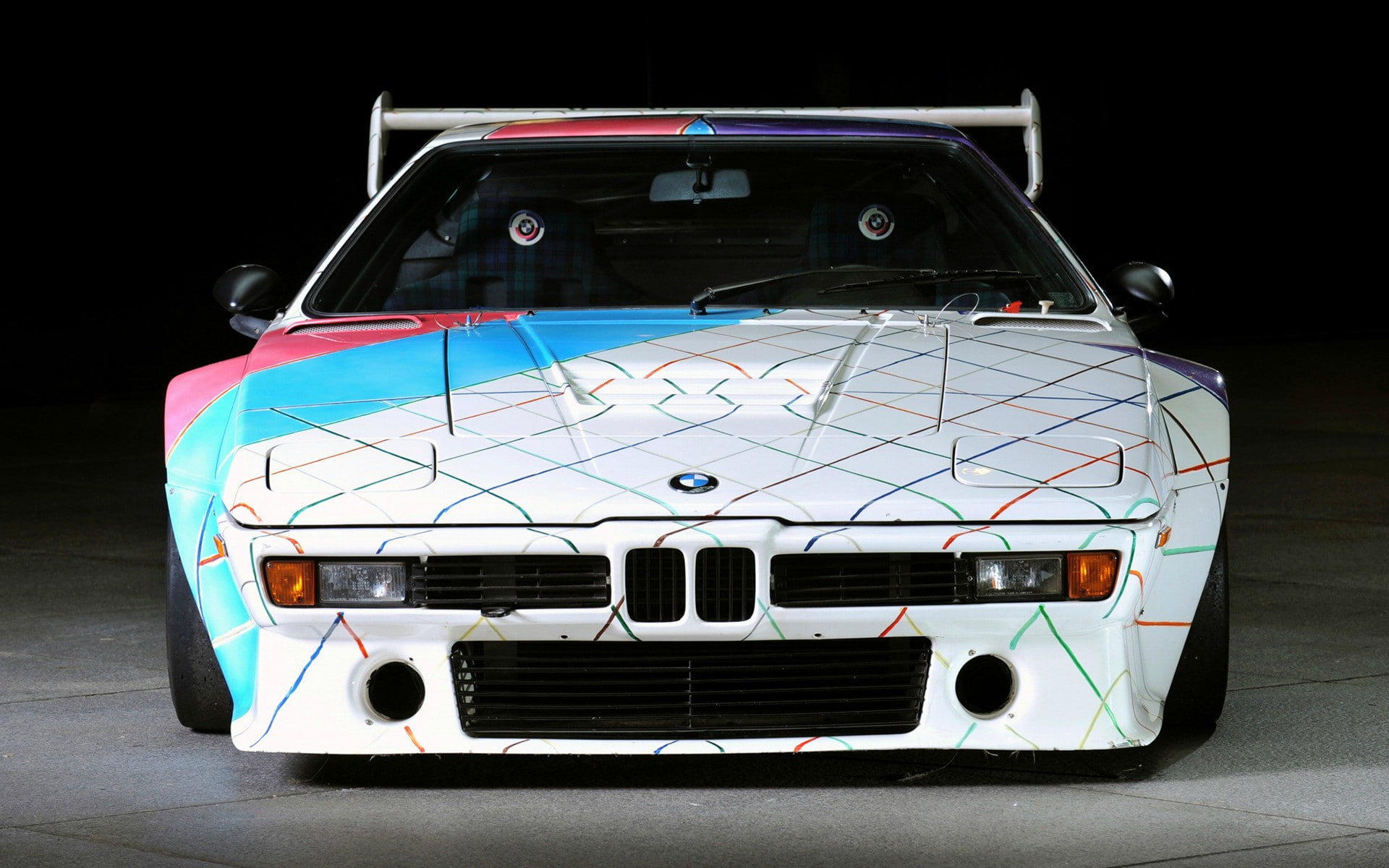 night, road, toy, frank stella car bmw sports car bmw m1 race cars, transportation, outdoors, black background, 1080P, land vehicle, car, studio shot, HD Wallpaper