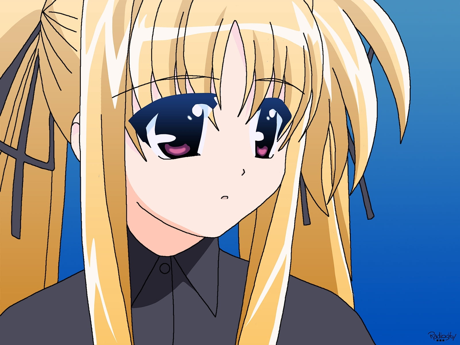 fate testarossa, design, mask, 720P, outdoors, celebration, nature, mahou shoujo lyrical nanoha, fate, sad, tesstarossa, girl, close-up, blonde, day, sunlight, HD Wallpaper