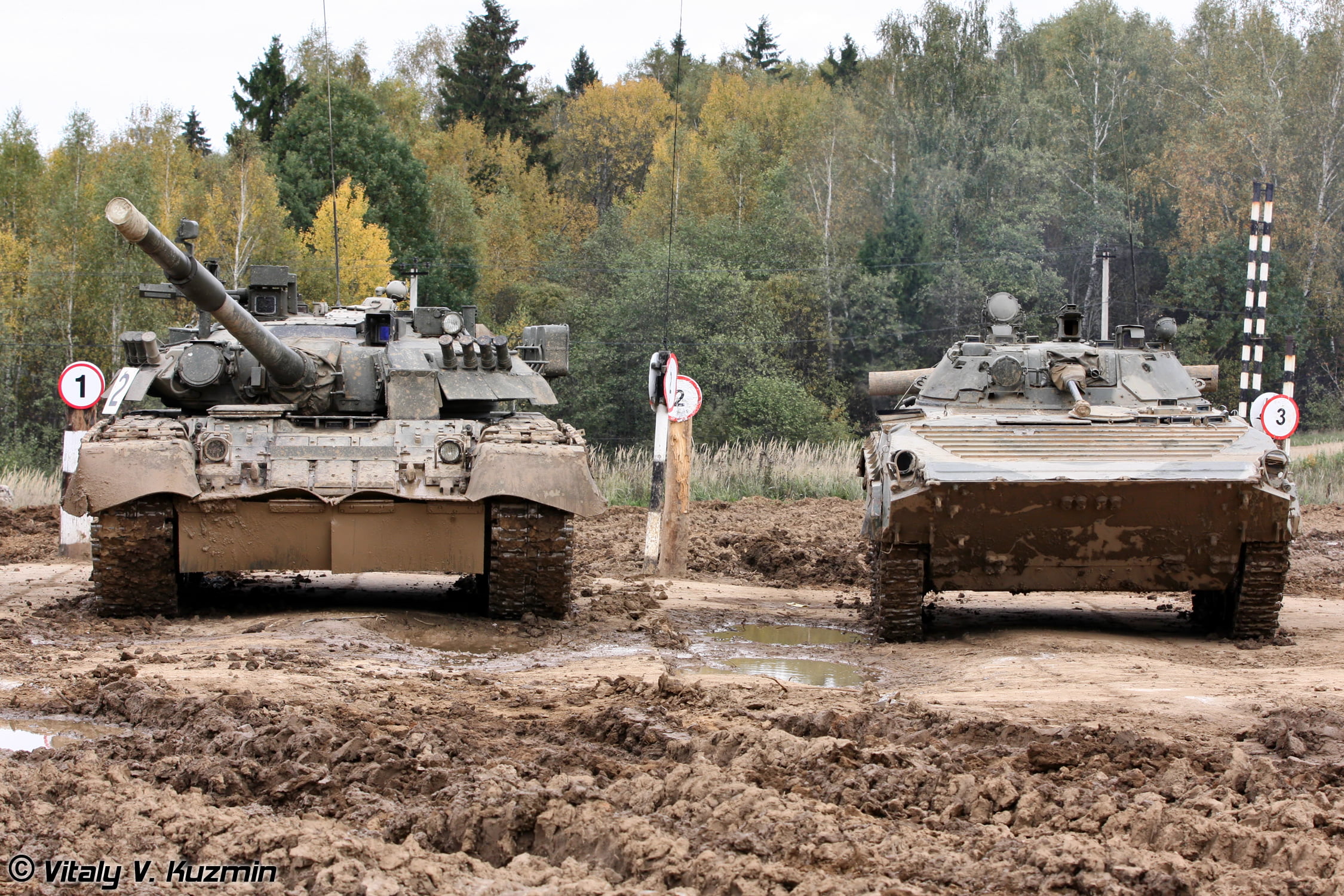 POLYGON, FOREST, construction site, plant, construction industry, land, tree, battle, front view, TANKS, land vehicle, casual clothing, day, mode of transportation, HD Wallpaper