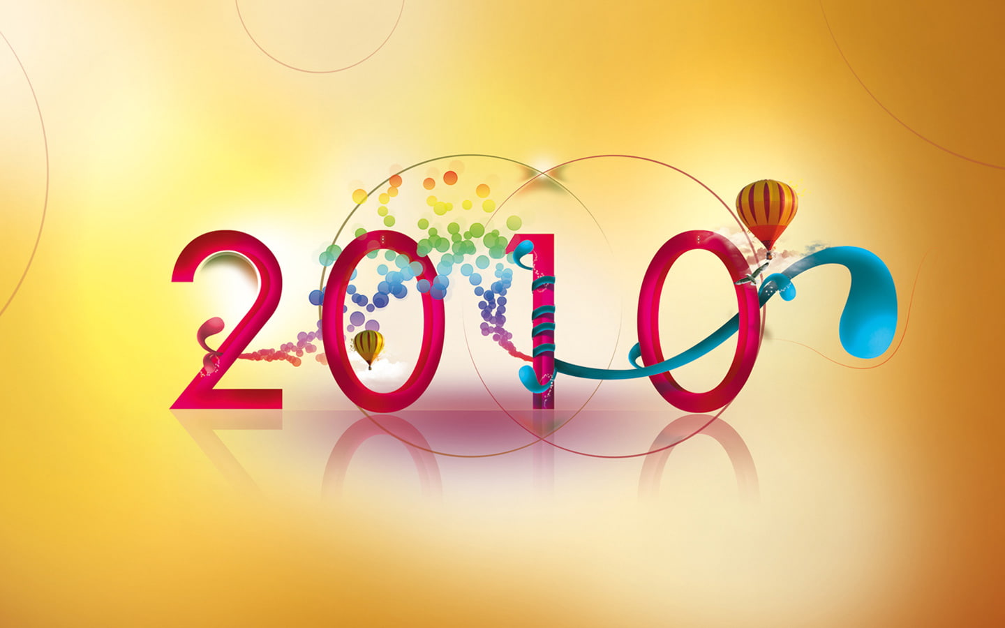 new, celebrations, year, 2010, 720P, hd, welcome, HD Wallpaper