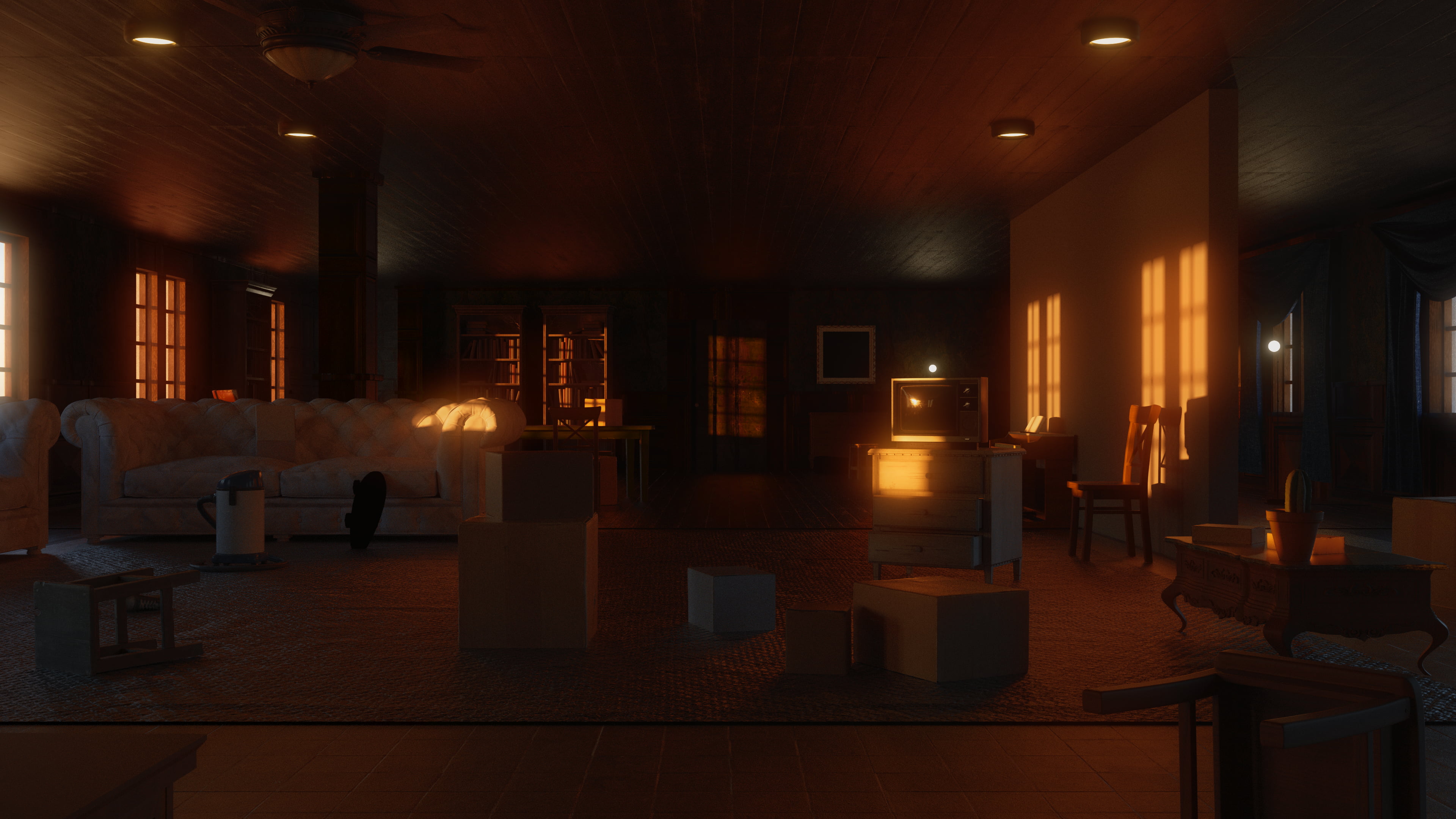 4K, 80s, Quarantine, interior, HD Wallpaper