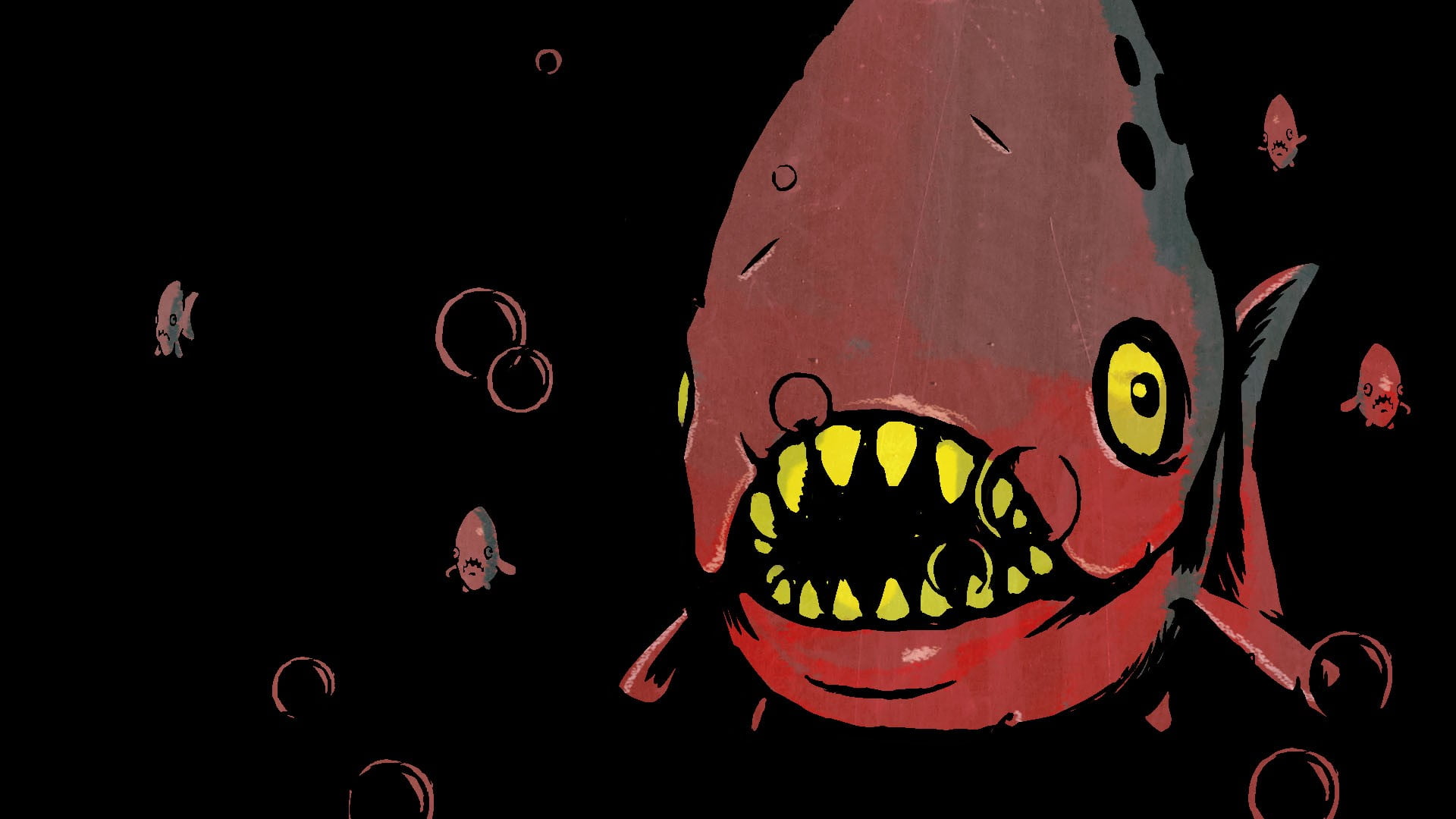 one animal, no people, art and craft, human representation, animal wing, piranhas, 1080P, butterfly - insect, indoors, horror, fish, creativity, marine, HD Wallpaper
