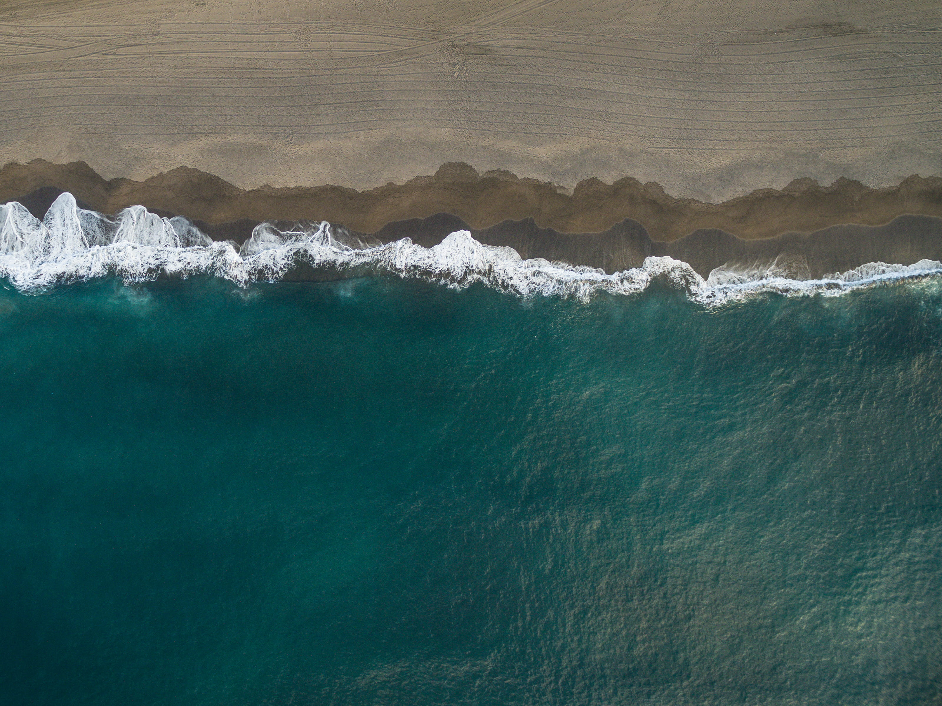 backgrounds, wafe, tropical Climate, blue, shore, sand, azore, eye, travel Destinations, island, aerial, 2K, foam, wave, water, surf, vacations, beach, HD Wallpaper