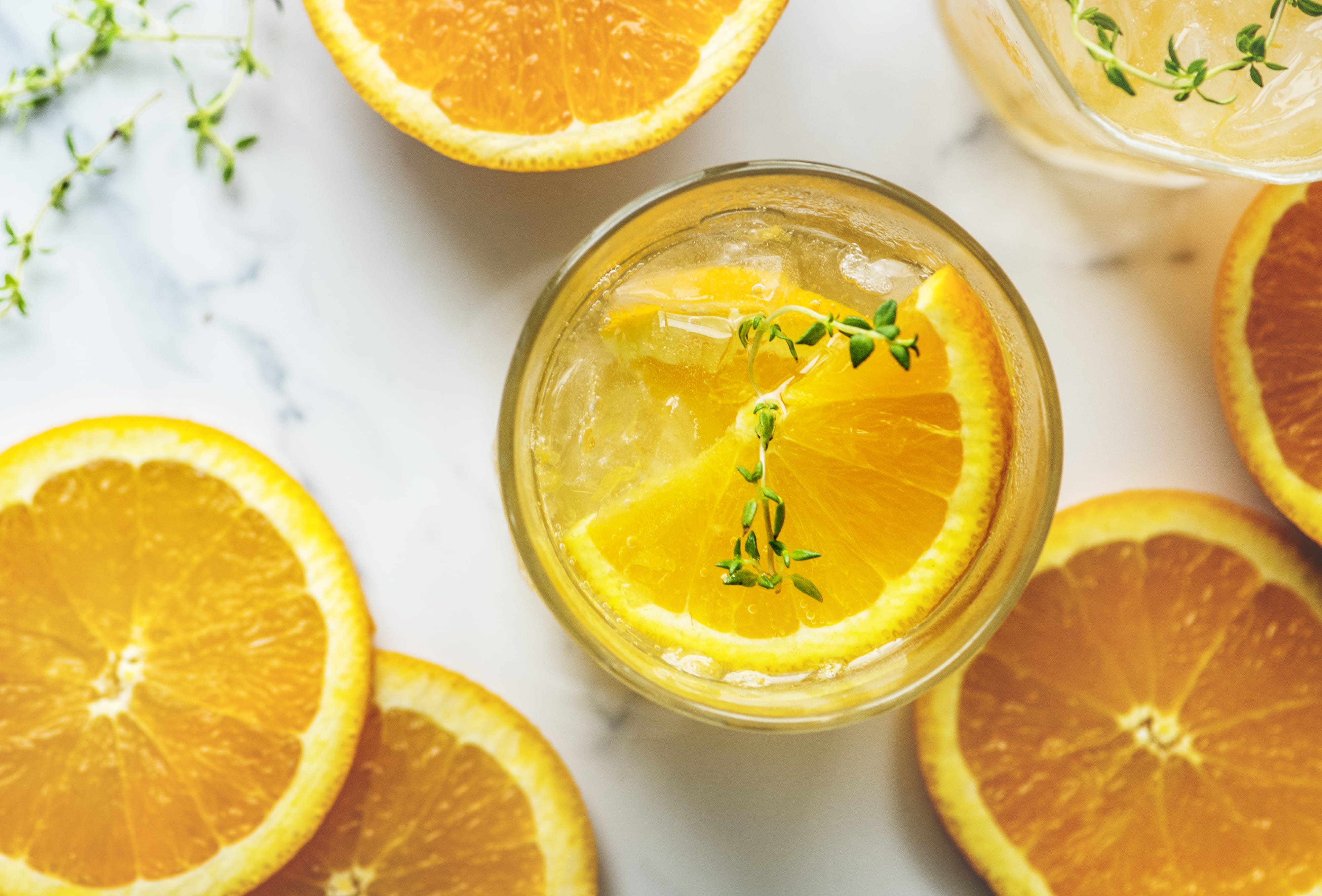 refreshing, yellow, orange Color, ripe, refreshment, fruit, juice, water, wood - Material, summer, lemon, organic, healthy Lifestyle, vitamin, 4K, thyme, HD Wallpaper