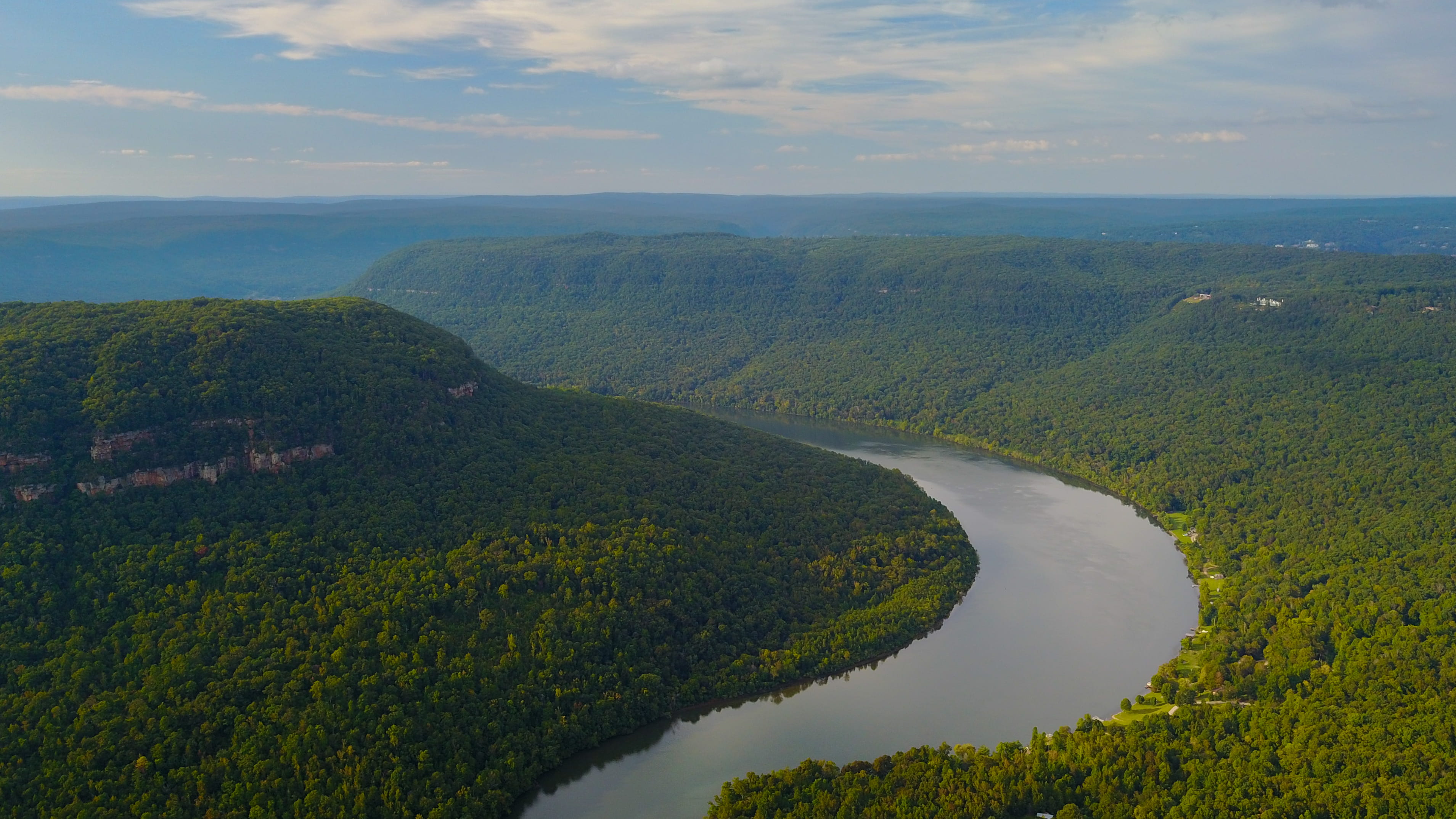 2K, dji, non-urban scene, raccoon mountain, no people, tree, tranquility, mountain, outdoors, drone, mavicpro, environment, idyllic, united states, high angle view, HD Wallpaper