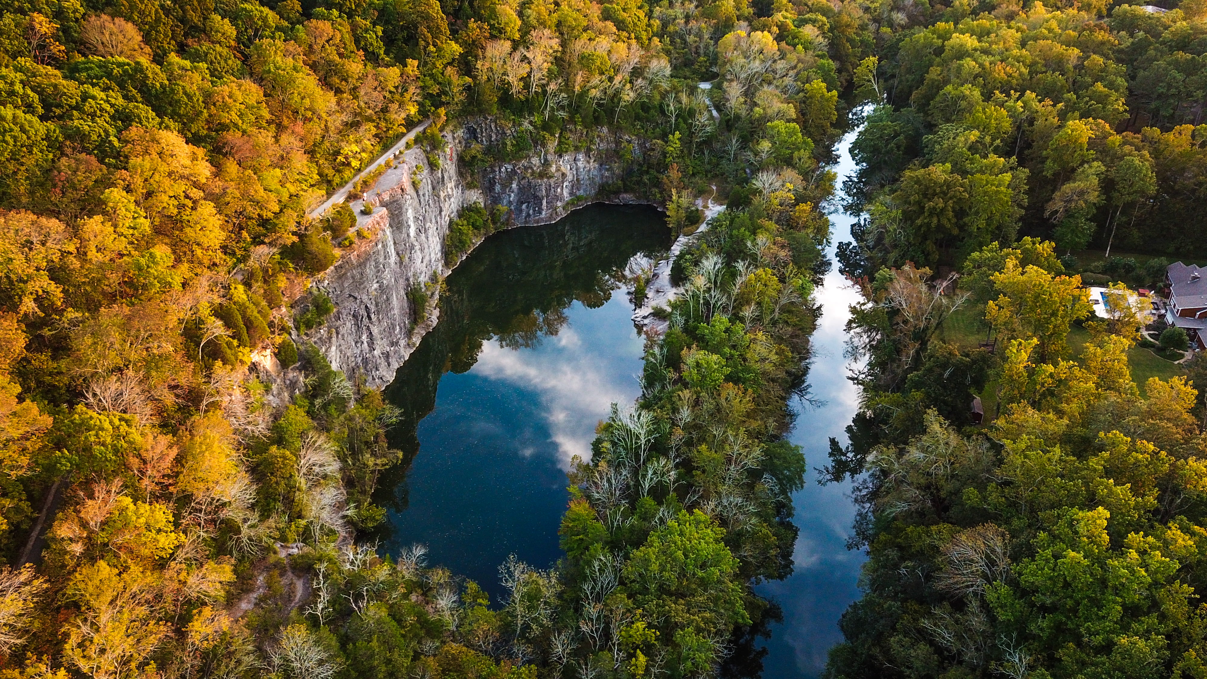 outdoors, lake, water, djimavicpro, forest, day, land, beauty in nature, scenics - nature, tranquil scene, drone, change, fall, autumn, reflection, non-urban scene, HD Wallpaper