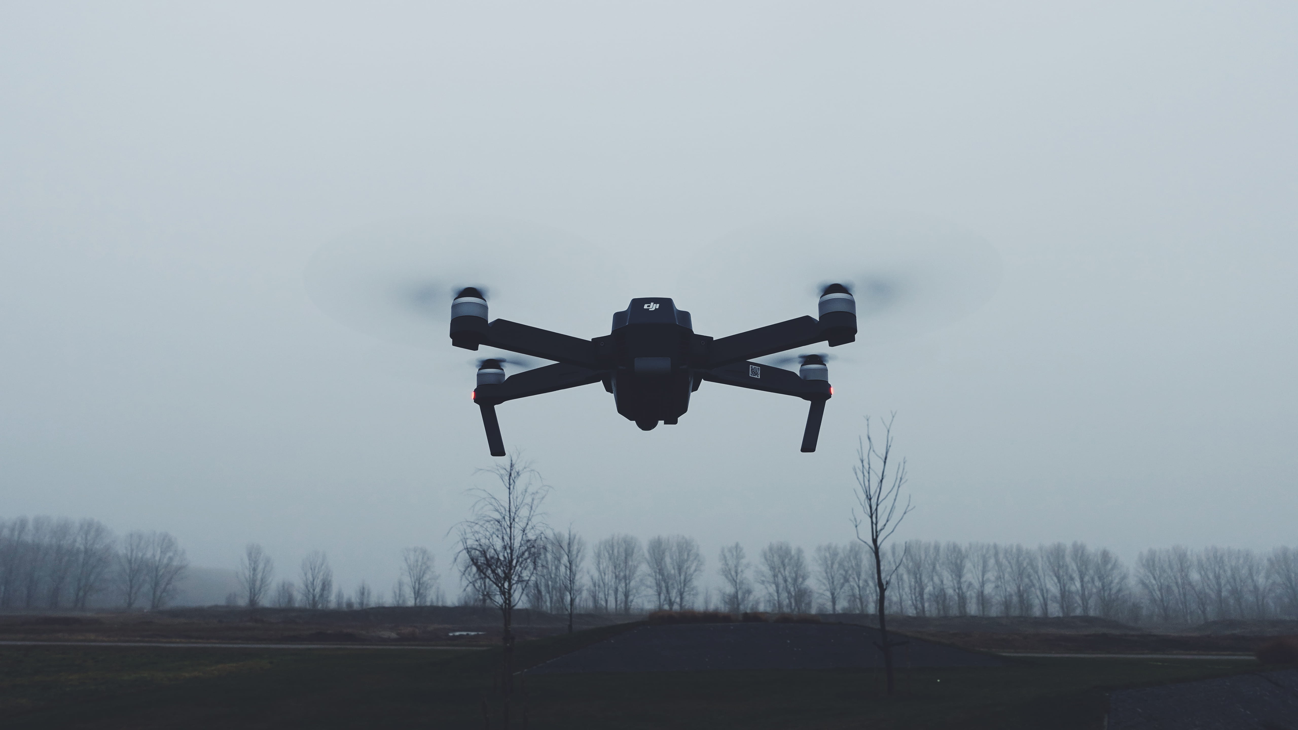 camera - photographic equipment, fly, drone, technology, no people, quadcopter, on the move, field, flying, airplane, fall, testflight, equipment, fog, HD Wallpaper