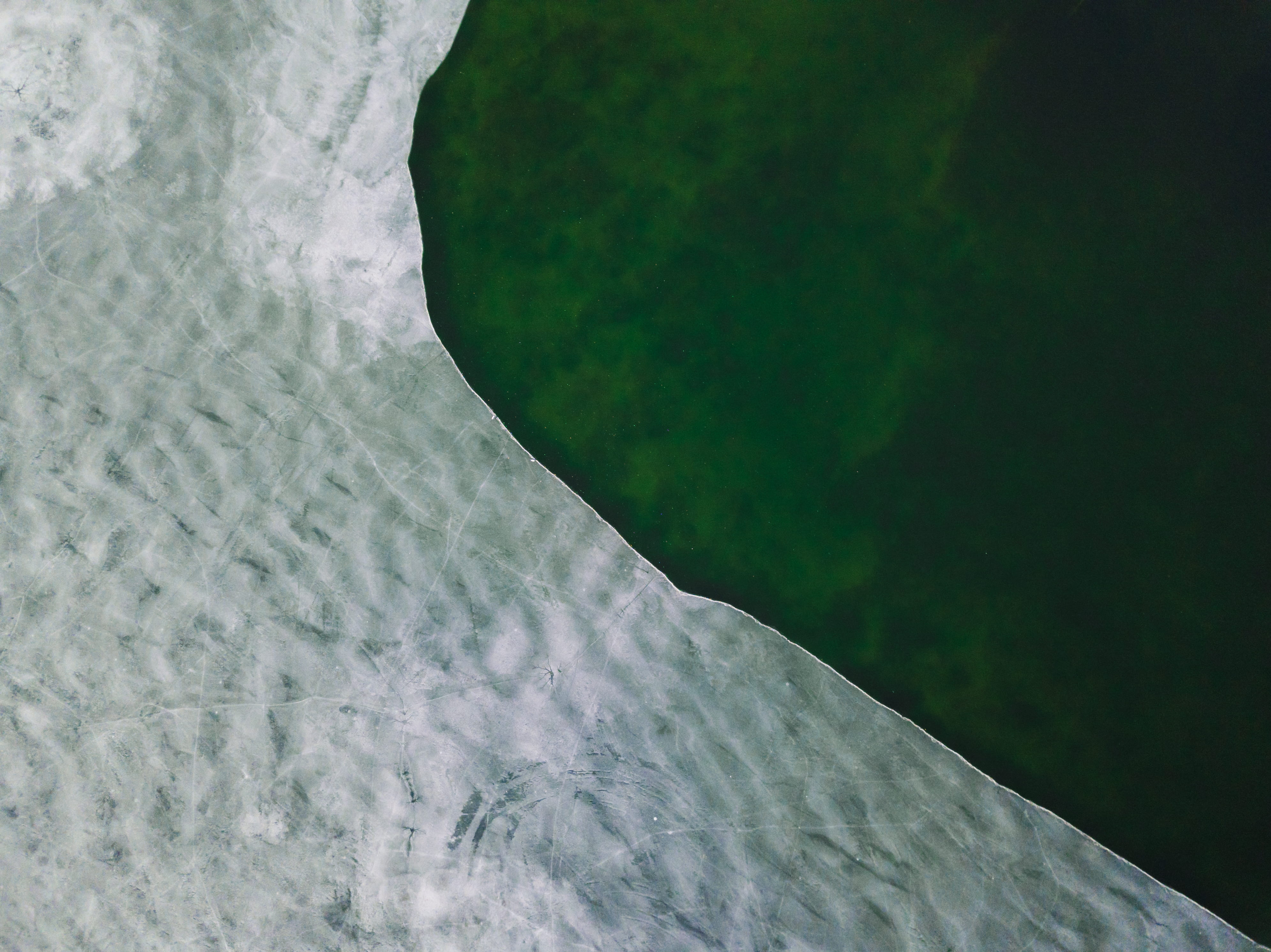 from above, cold, overview, land, frozen, scenics - nature, tranquility, aerial, winter, no people, melting, beauty in nature, outdoors, nature, coast, HD Wallpaper