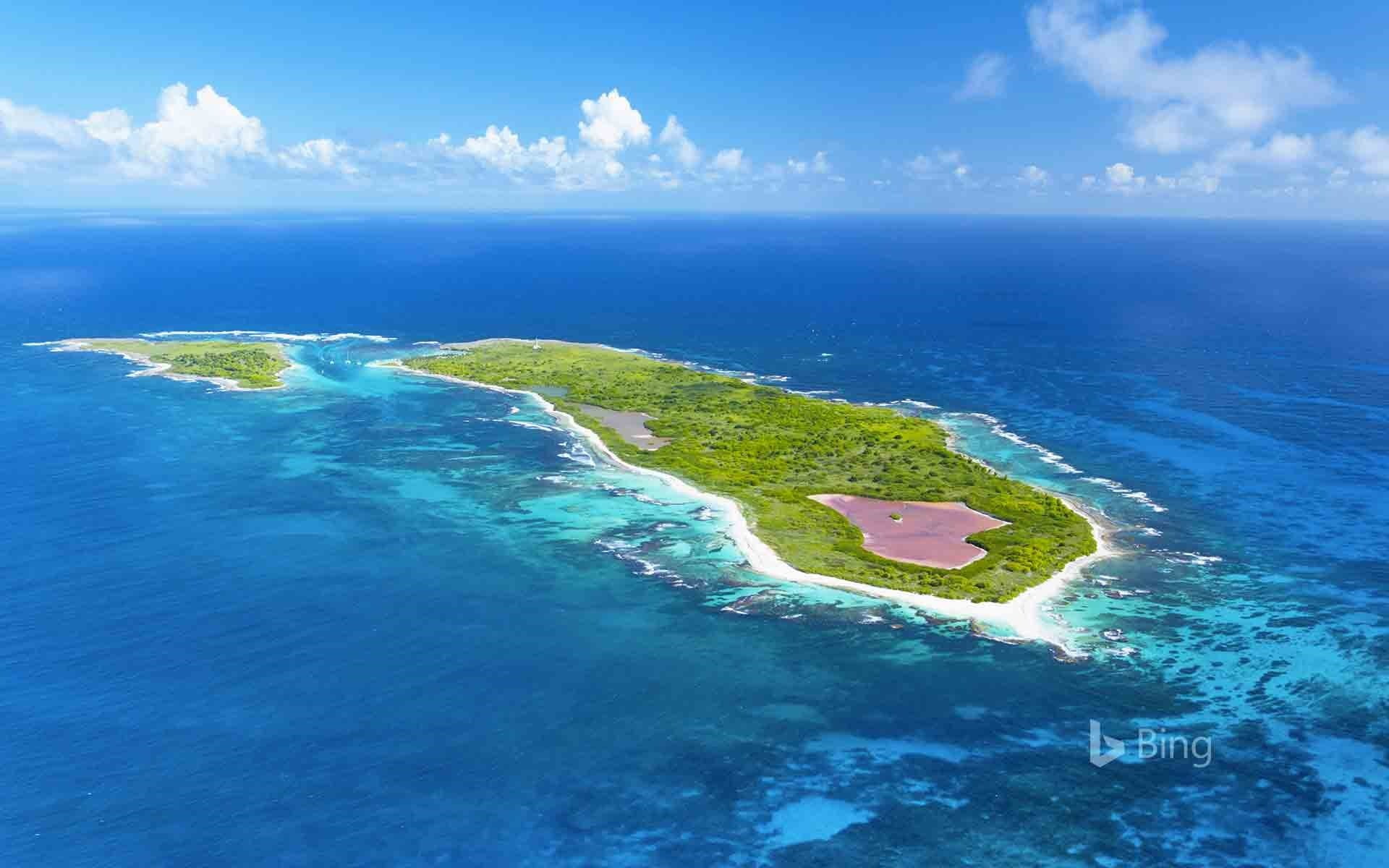 guadeloupe, water, coastline, sky, environment, island, france, travel destinations, turquoise colored, 1080P, sea, no people, outdoors, nature, aerial view, HD Wallpaper
