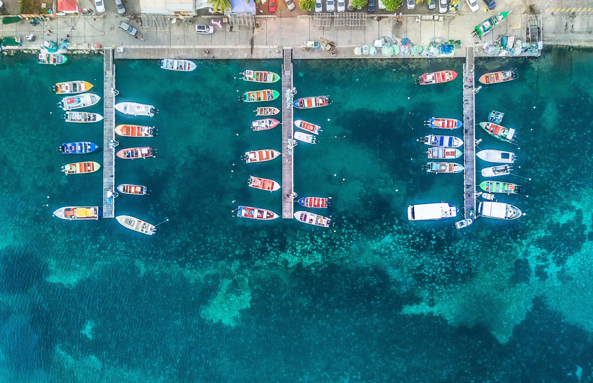 Guadeloupe Island, boat, Aerial View, 1080P, HD Wallpaper