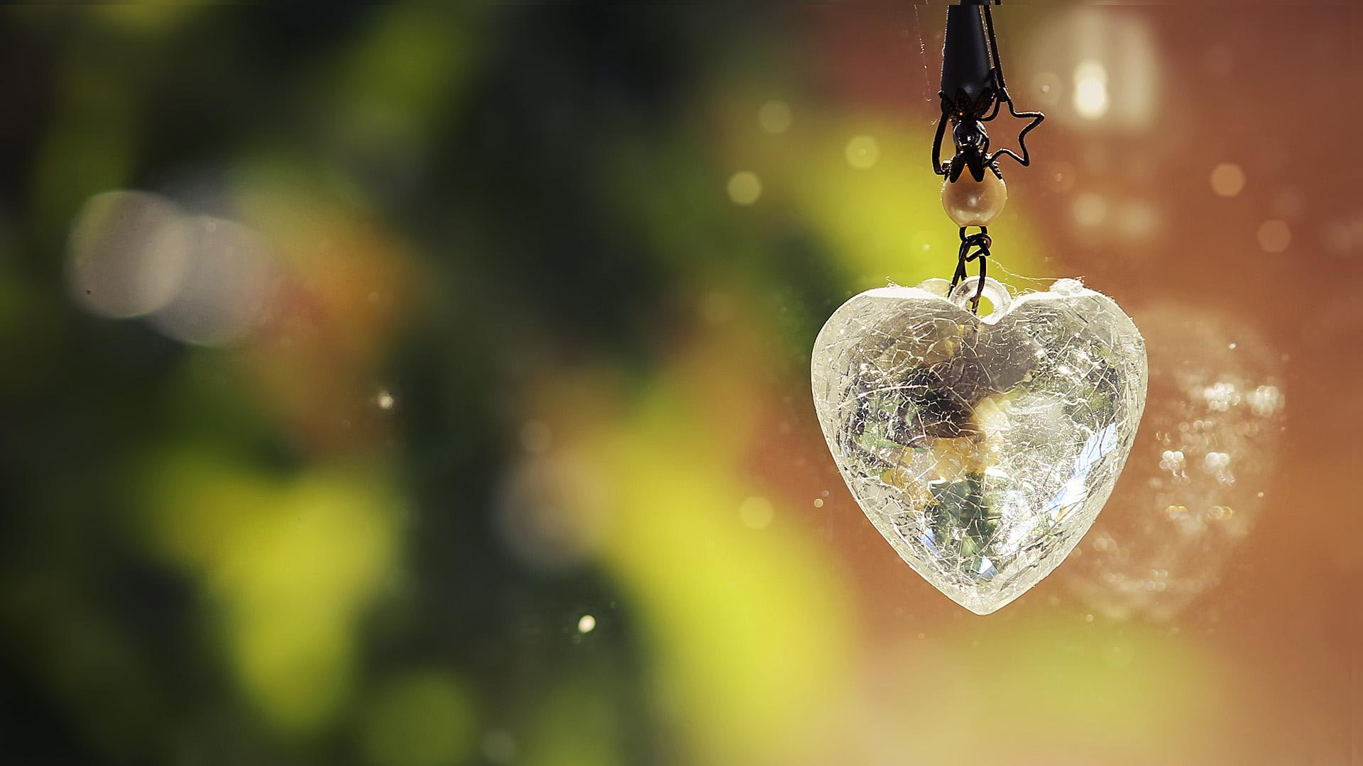 1080P, crystal, clear, love, heart, HD Wallpaper