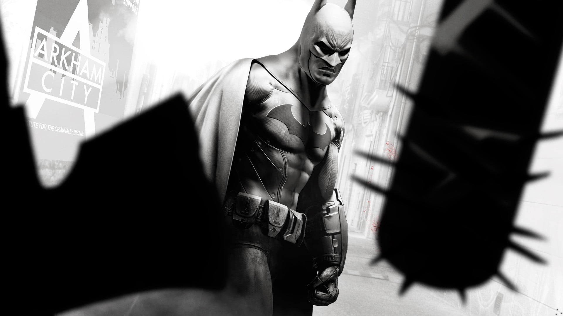 communication, males, day, portrait, one person, real people, video games, front view, standing, indoors, 1080P, lifestyles, leisure activity, Batman: Arkham City, HD Wallpaper