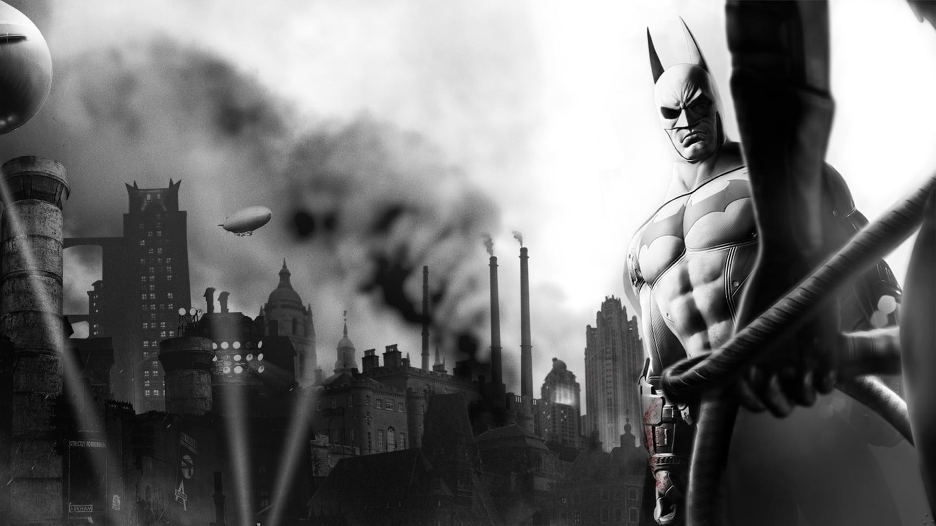 human hand, 1080P, hand, outdoors, tower, financial district, architecture, Batman: Arkham City, nature, Batman, city, spire, travel, built structure, HD Wallpaper