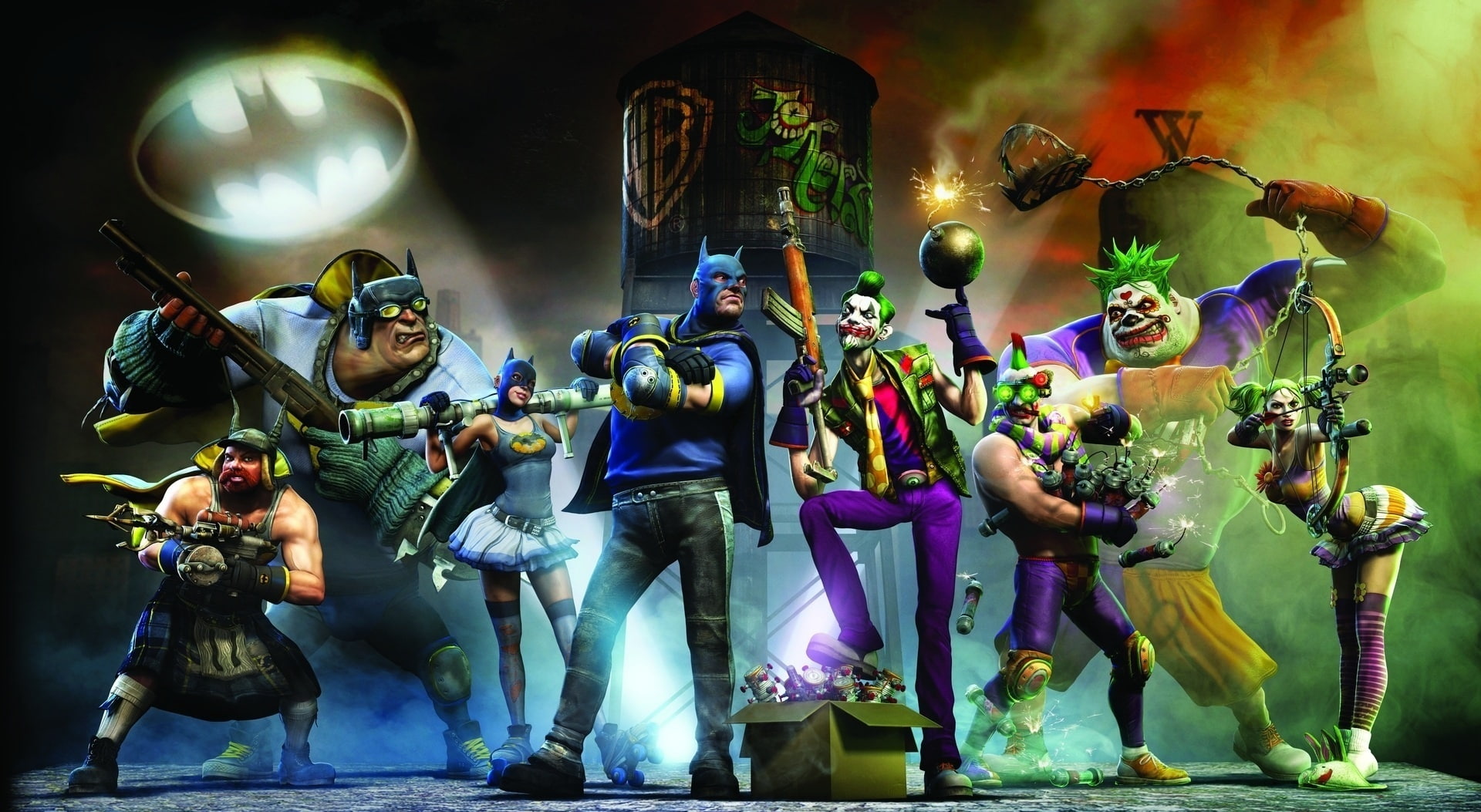 full length, stage, performance, impostors, Batman, representation, Games, group, indoors, creativity, costume, gotham, vs, hd, standing, celebration, HD Wallpaper