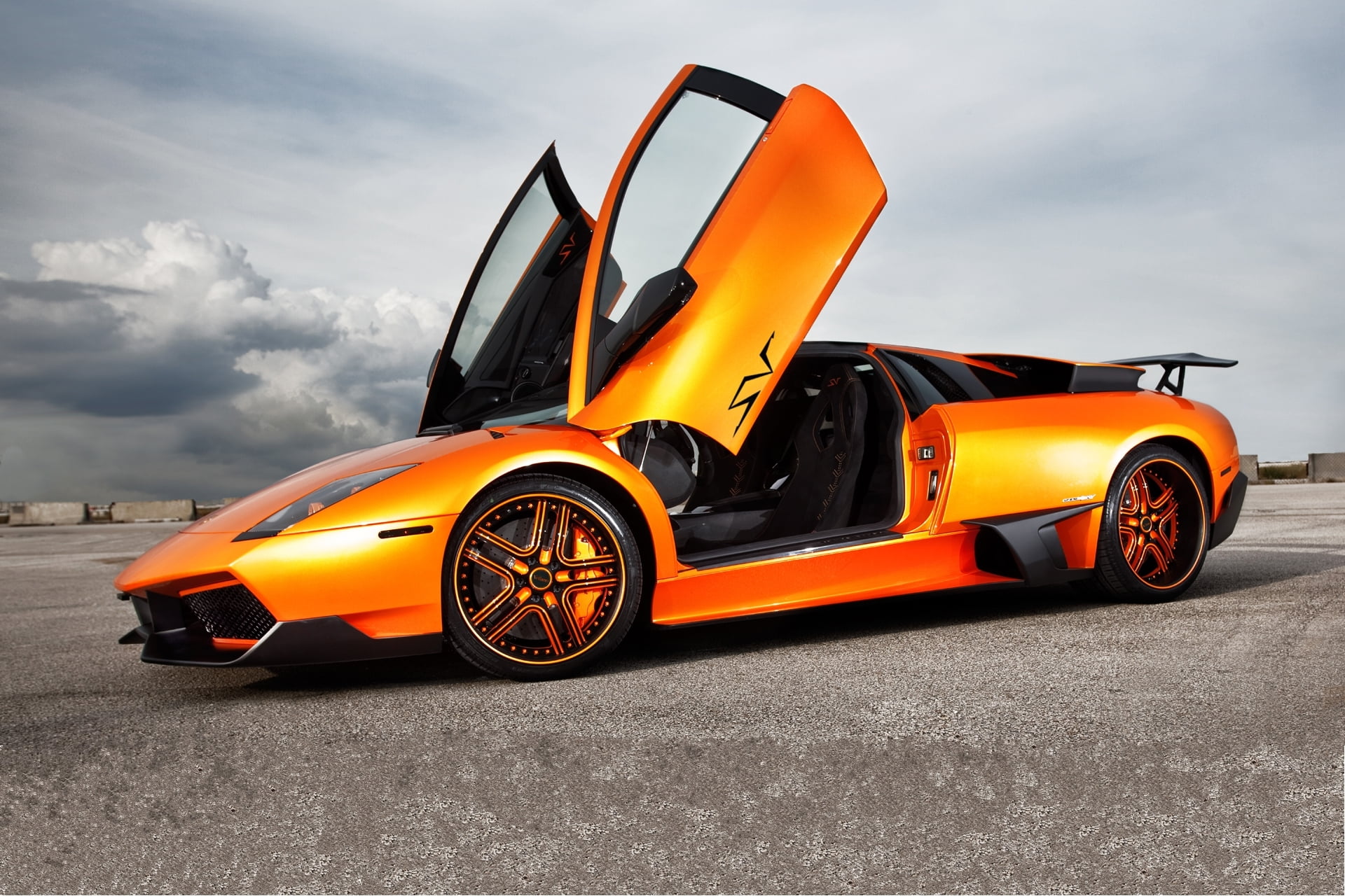outdoors, doors, racecar, no people, Murcielago, street, wheel, aventador, car, sky, land vehicle, day, auto racing, transportation, sports race, motor vehicle, HD Wallpaper