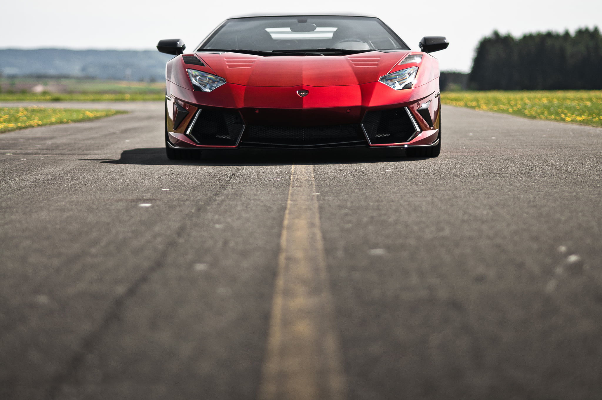 mode of Transport, front View, performance Car, 1080P, nature, transportation, Lamborghini, surface level, black Color, land Vehicle, shiny, motion, sign, HD Wallpaper