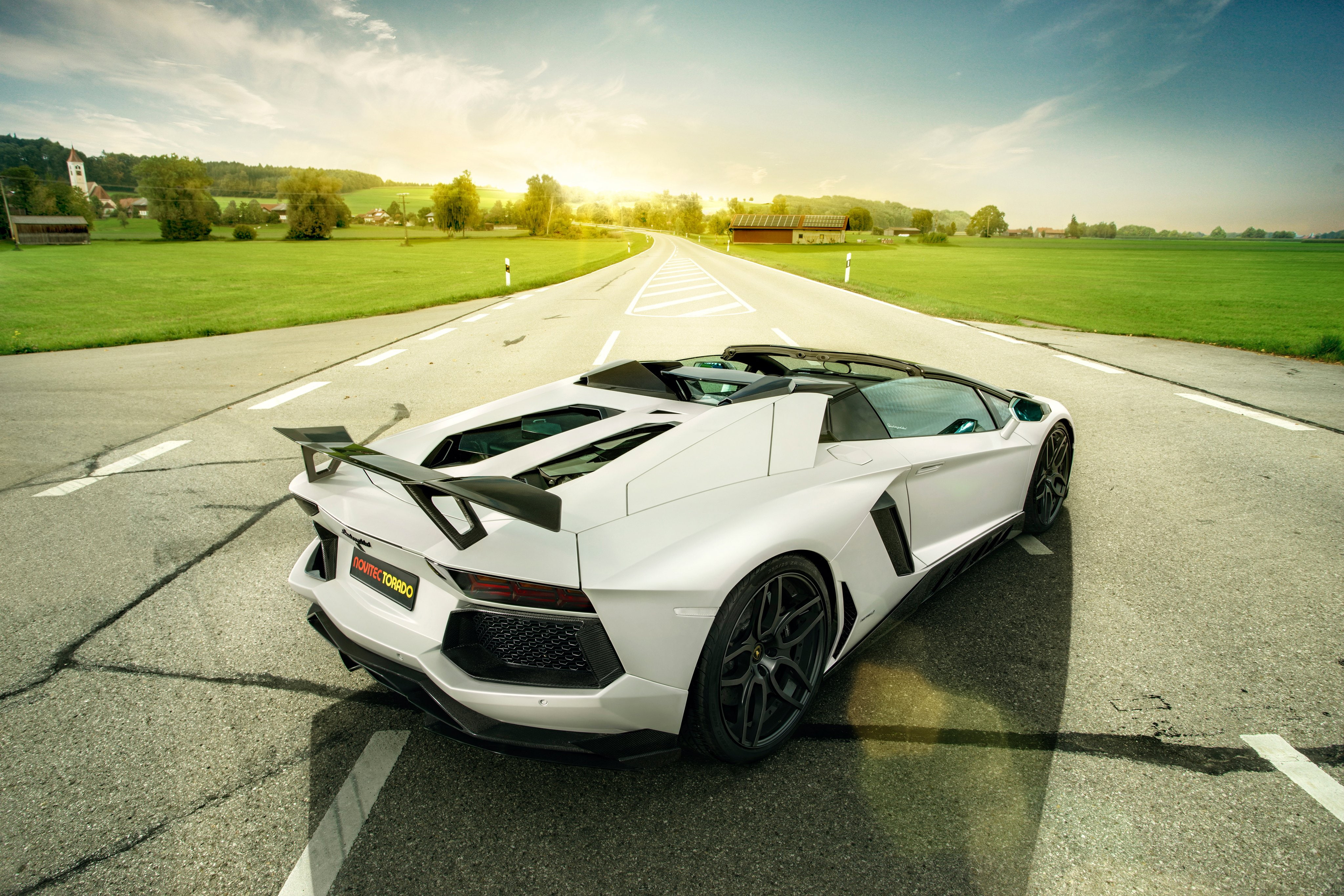4K, supercar, lamborghini, aventador, torado, lb834, novitec, tuning, lp700 4, roadster, 2014, HD Wallpaper