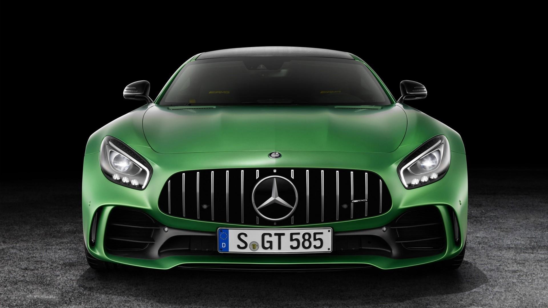 green, car, 1080P, mercedes, mercedes amg gt, supercar, HD Wallpaper