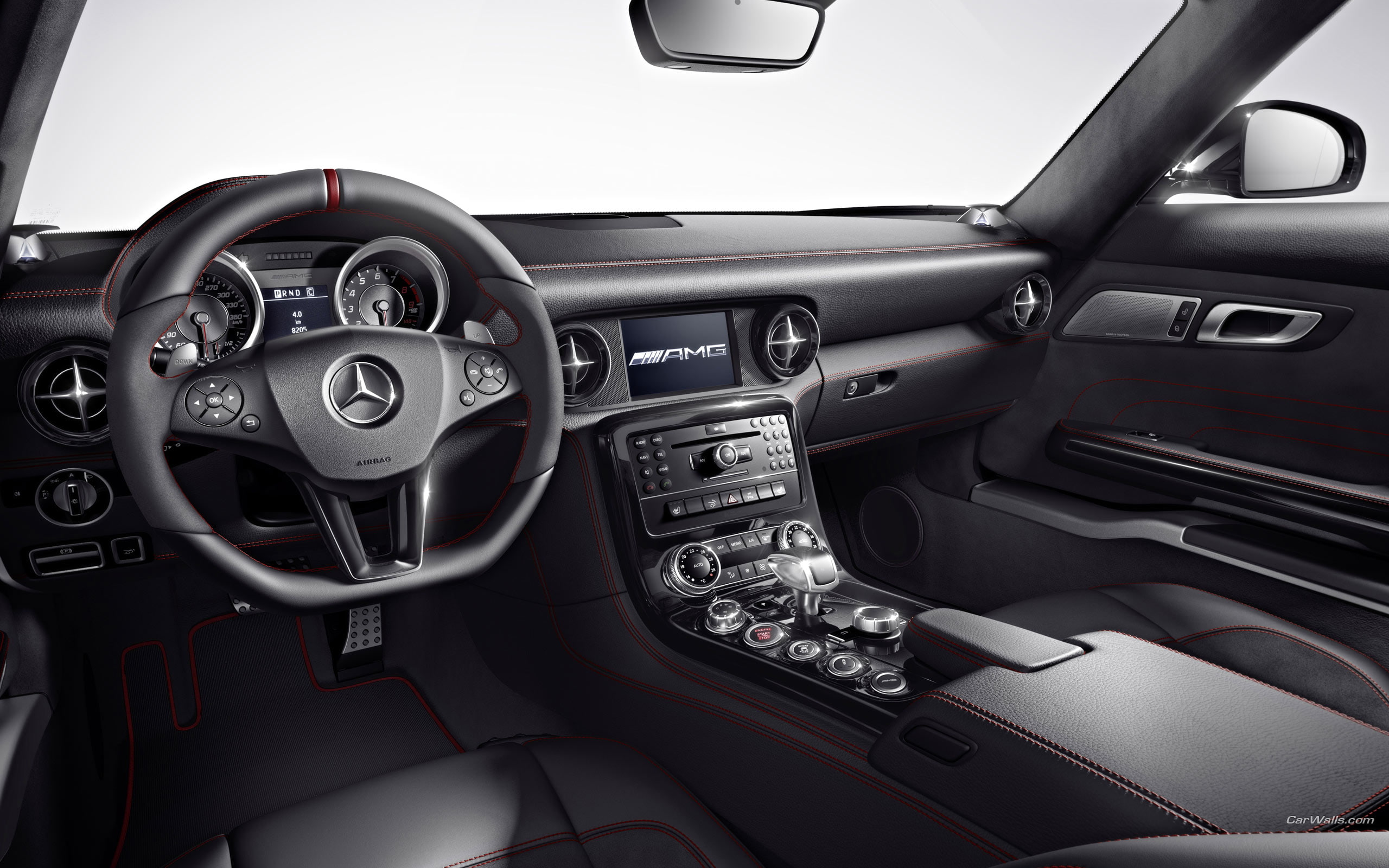 amg, hd, mercedes, sls, gullwing, cars, 2K, interior, HD Wallpaper