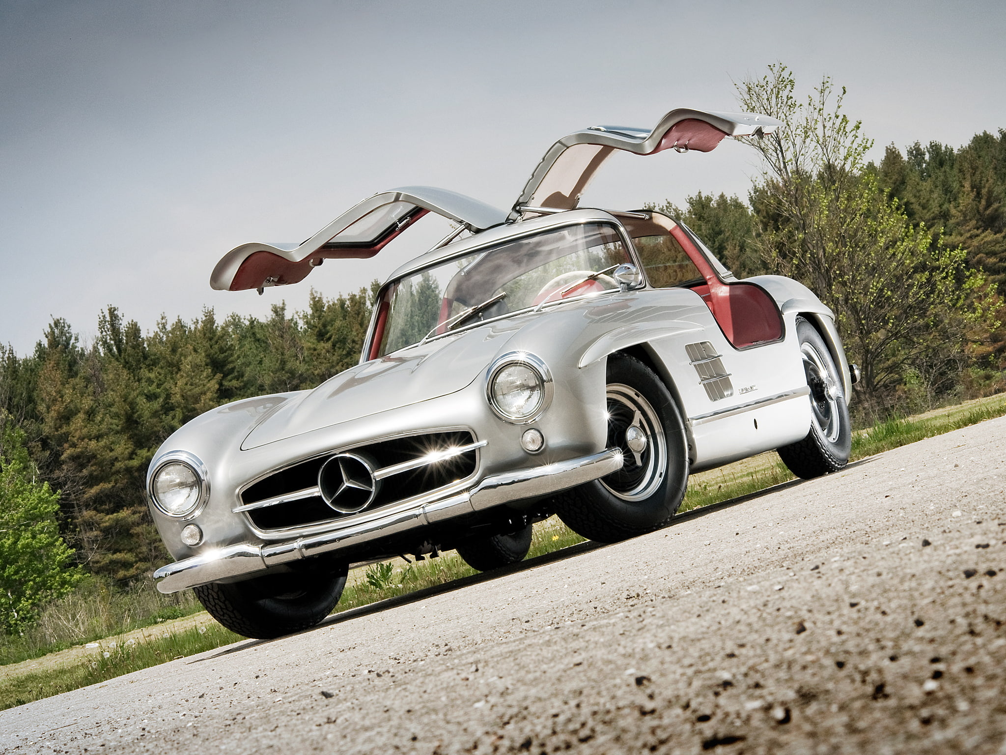 300 sl, mercedes, 1954, 1080P, 300, supercar, w198, tetro, supercars, benz, gullwing, HD Wallpaper