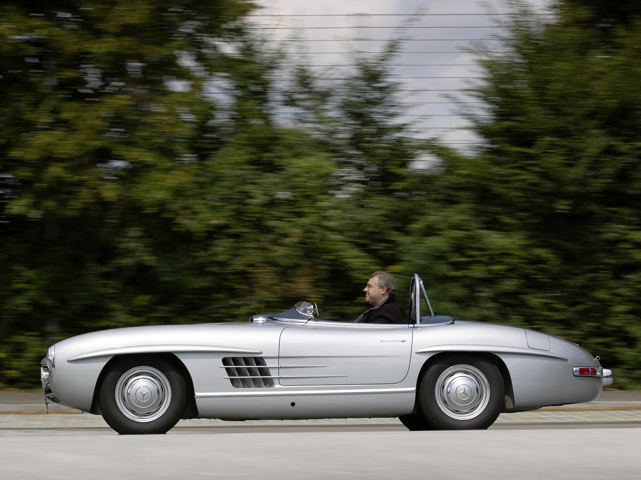 1957, 1080P, supercar, mercedes, sls, supercars, 300, w198, retro, HD Wallpaper