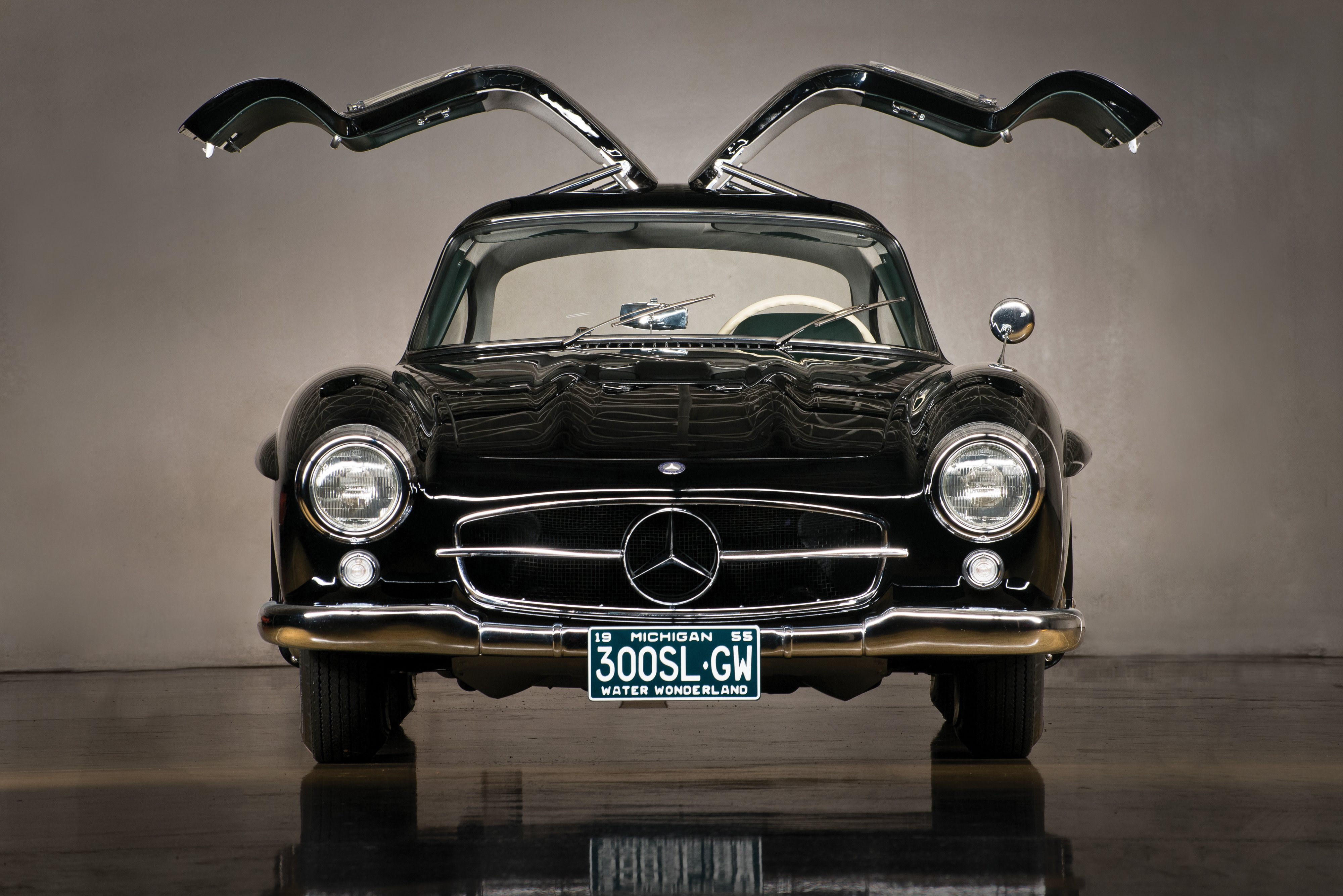 mercedes, 300, black, cars, classic, (w198), benz, 4K, 1958, HD Wallpaper
