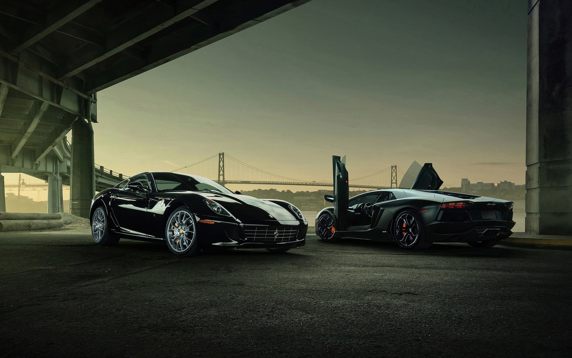 Ferrari, Lamborghini, supercars, aventador, gtb, Supercar, 1080P, HD Wallpaper