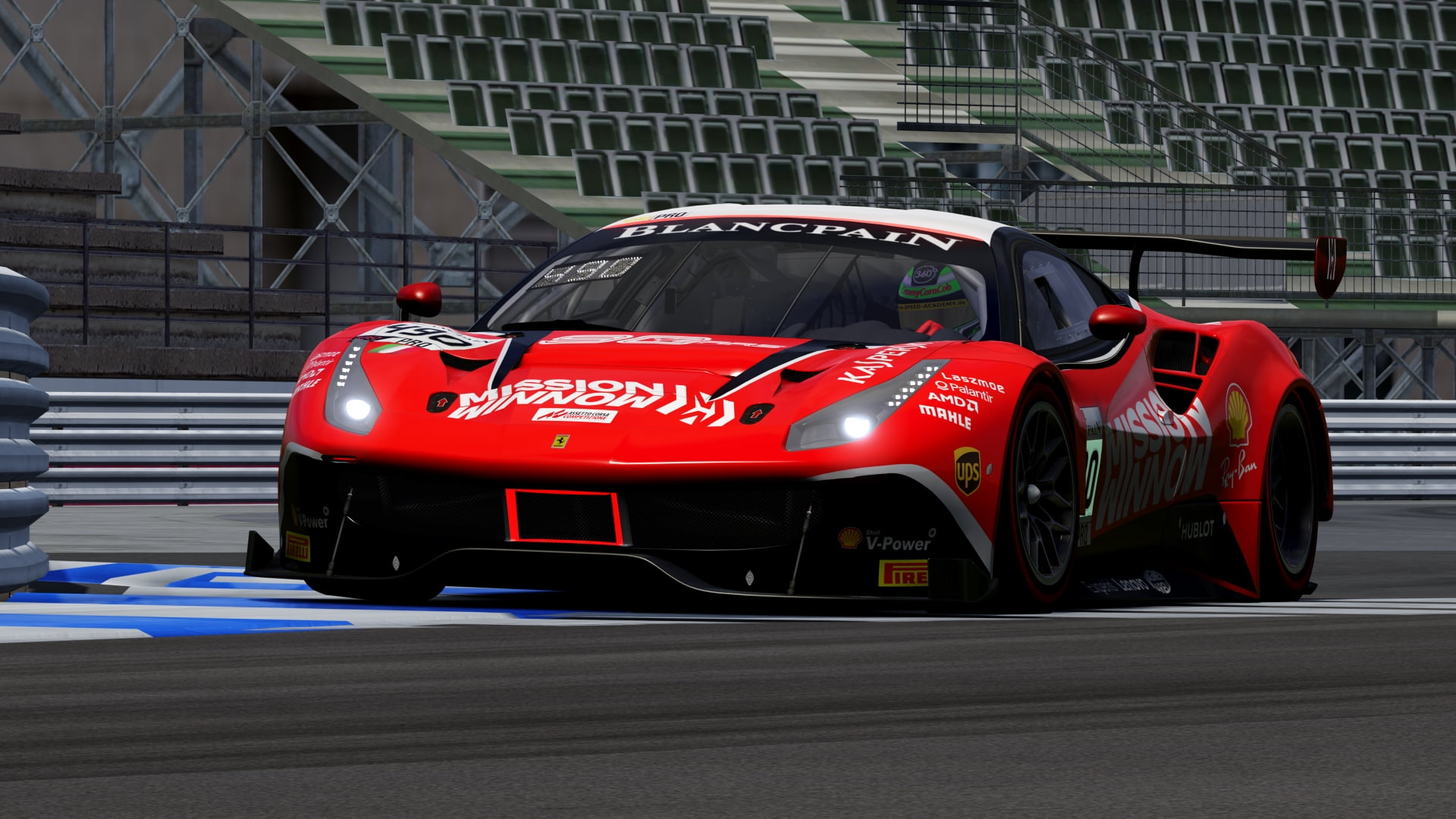 Italy, Motorsport, 1080P, Ferrari 488, FIA World Endurance Championship, Assetto Corsa, Ferrari, motorsports, race cars, Ferrari 488 GTB, HD Wallpaper