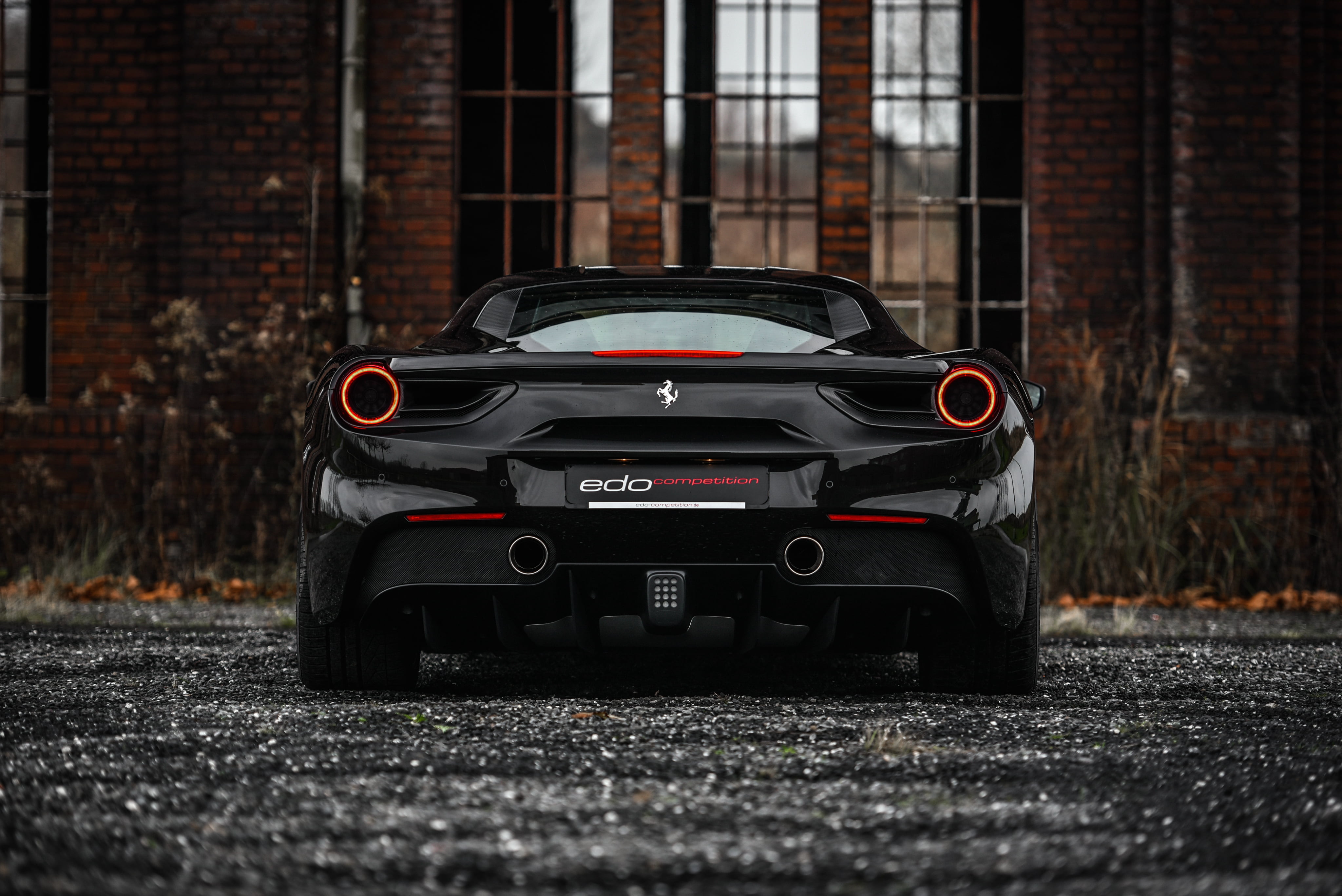 land vehicle, mode of transportation, outdoors, supercar, garage, 488, city, transportation, wheel, 4K, surface level, building exterior, day, motor vehicle, HD Wallpaper