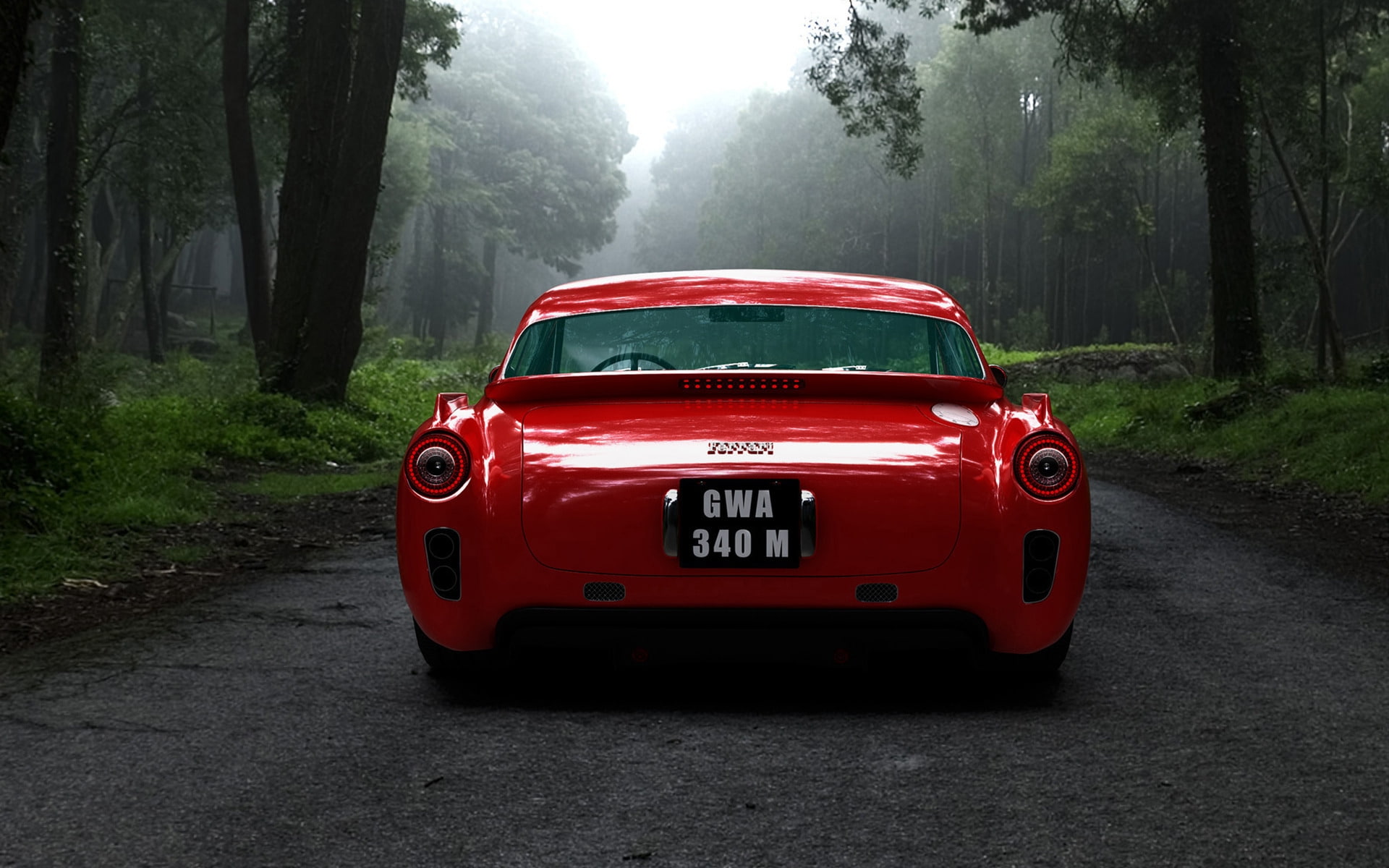 gullwing, america, red, f, coupe, rear, Ferrari F340, ferrari, 1080P, HD Wallpaper