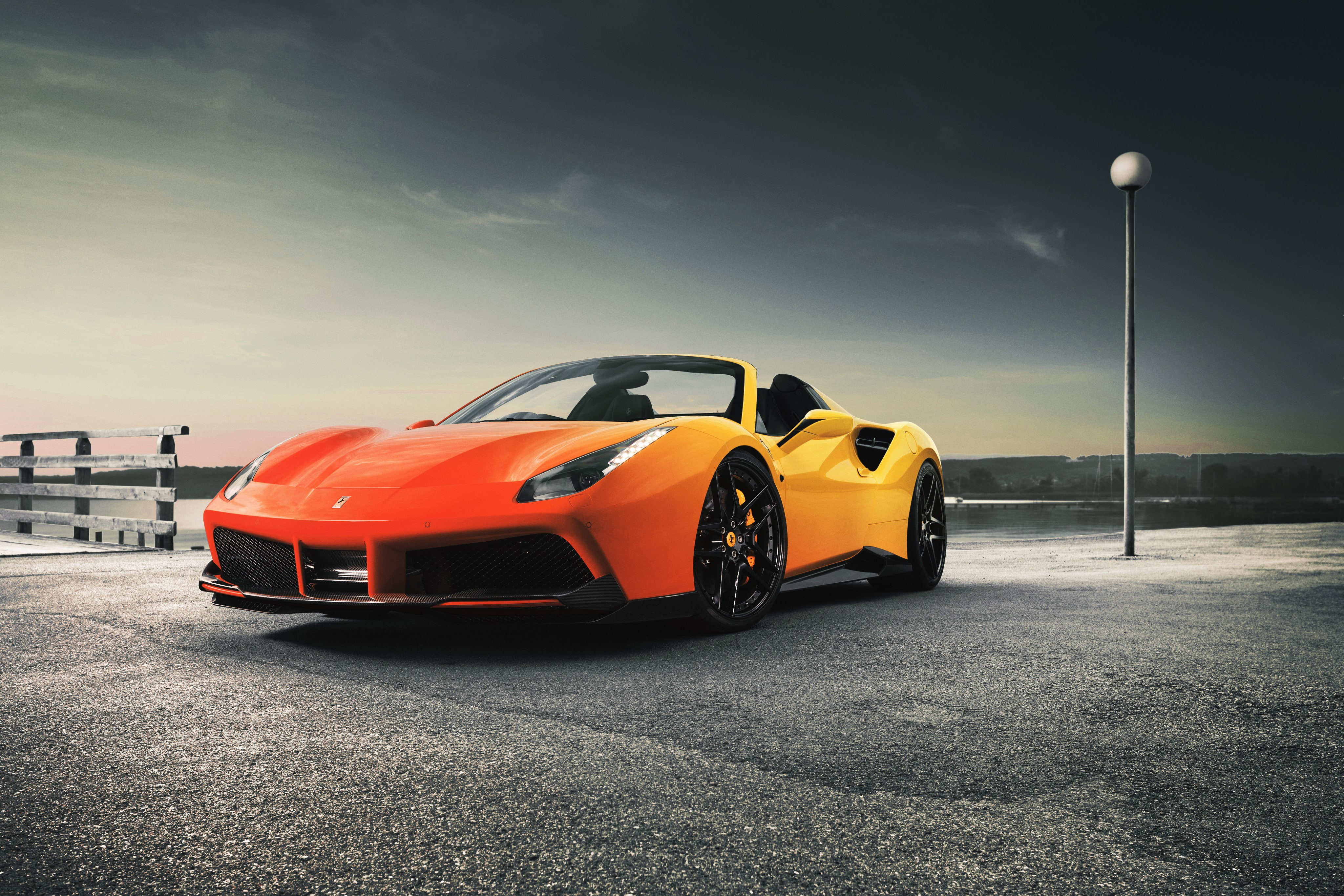 vehicle, car, Ferrari 488 Spider, Ferrari, 4K, HD Wallpaper