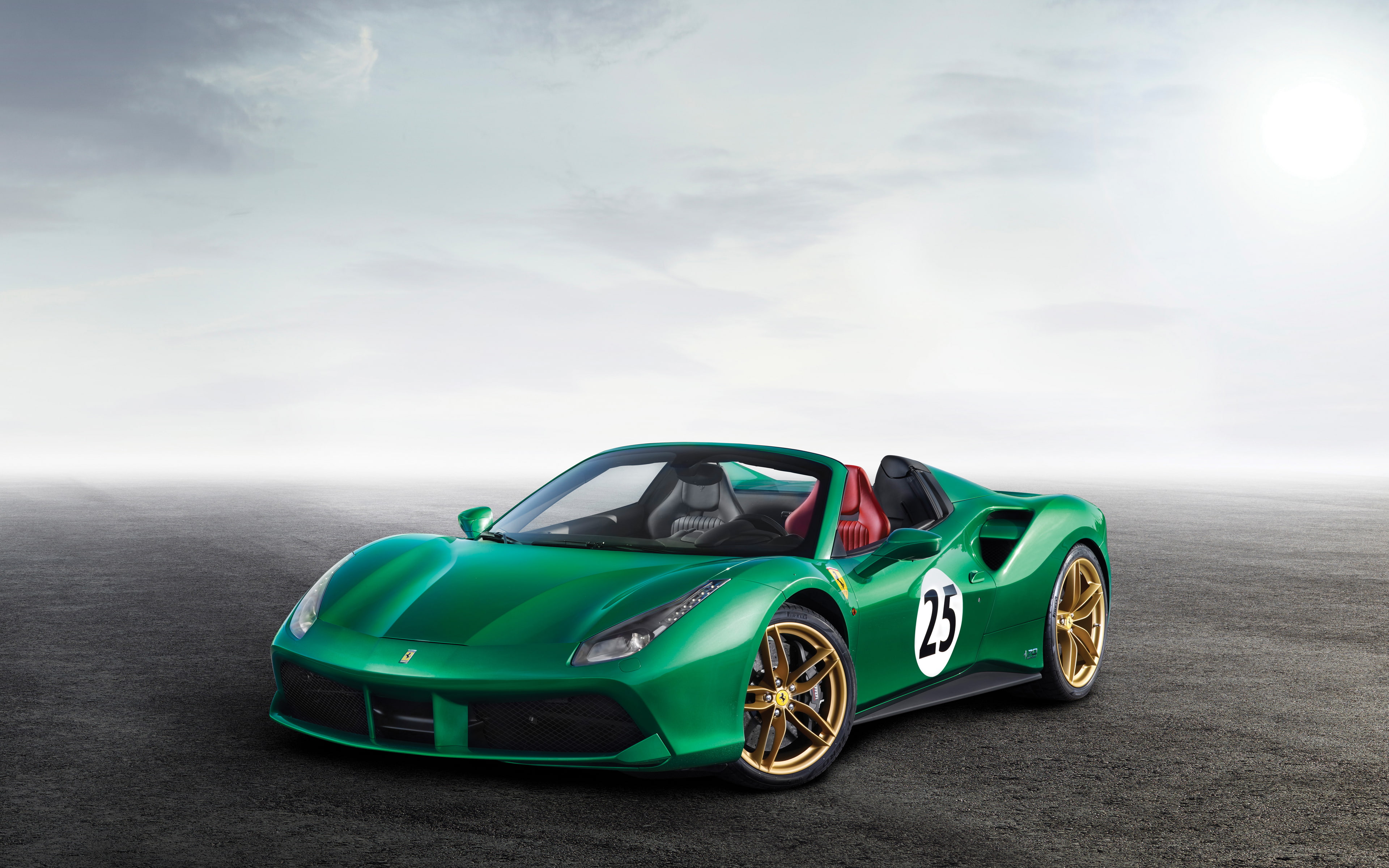 Spider, The, 4K, 2017, Jewel, k, Ferrari, green, 488, HD Wallpaper