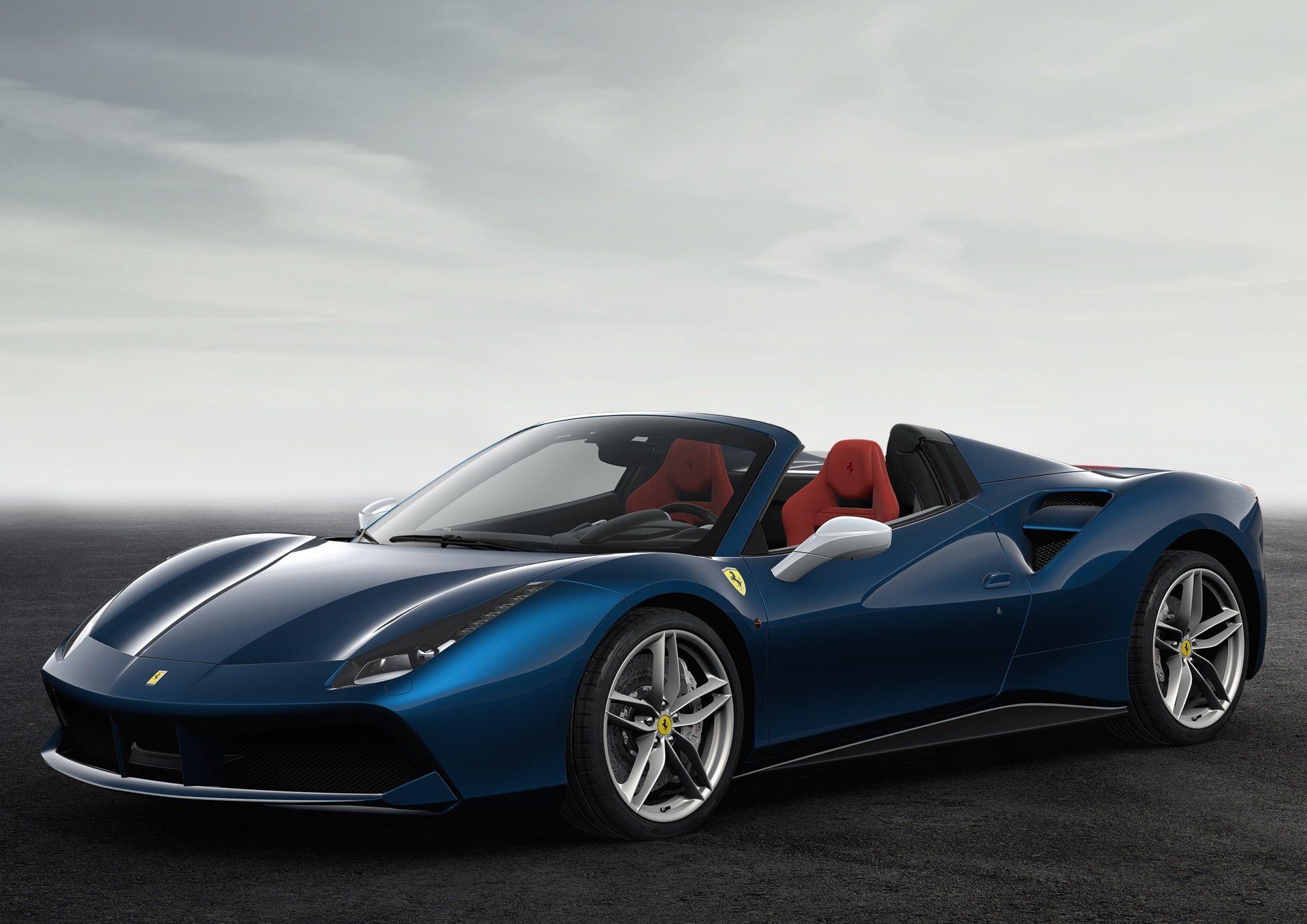 cars, ferrari, 488, show, spider, anniversary, paris, edition, motor, 1080P, 70th, 2016, HD Wallpaper