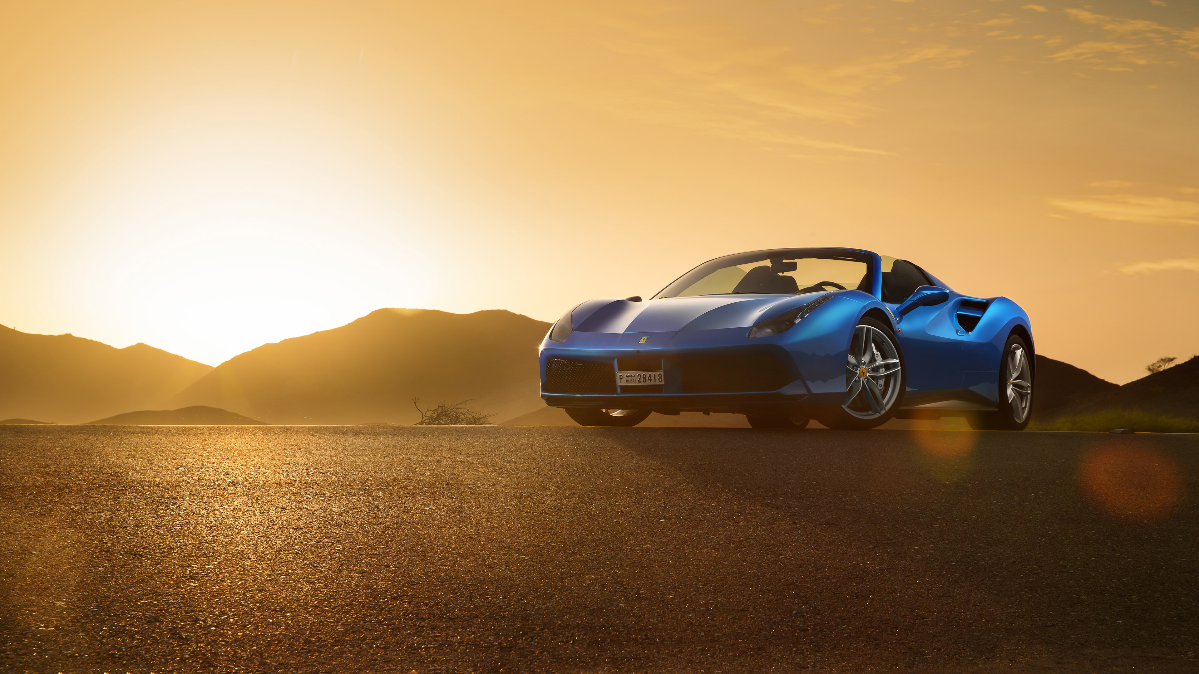 Ferrari, 4K, Ferrari 488 Spider, HD Wallpaper