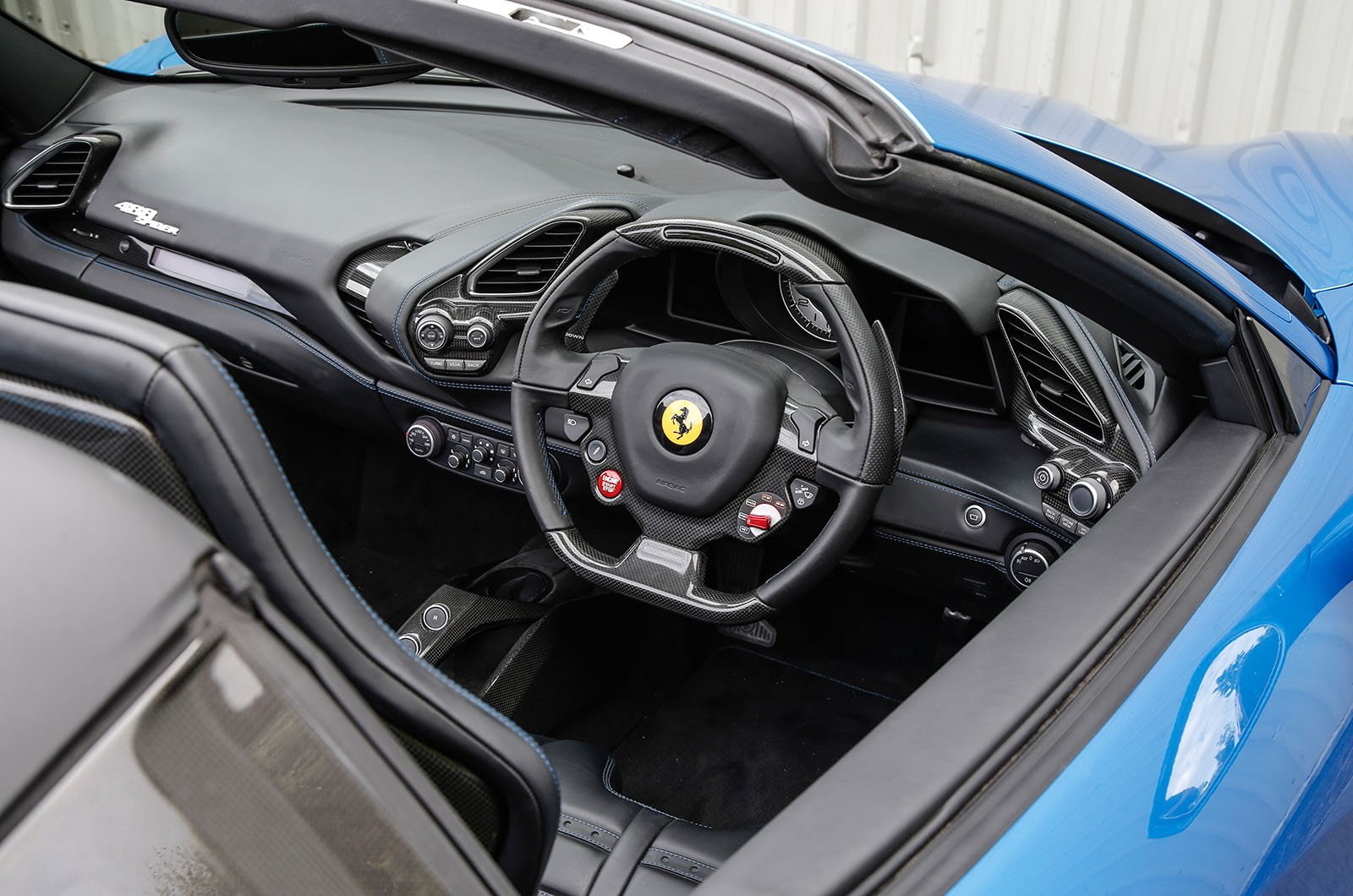 spider, 488, blue, uk-spec, 720P, ferrari, 2016, cars, HD Wallpaper