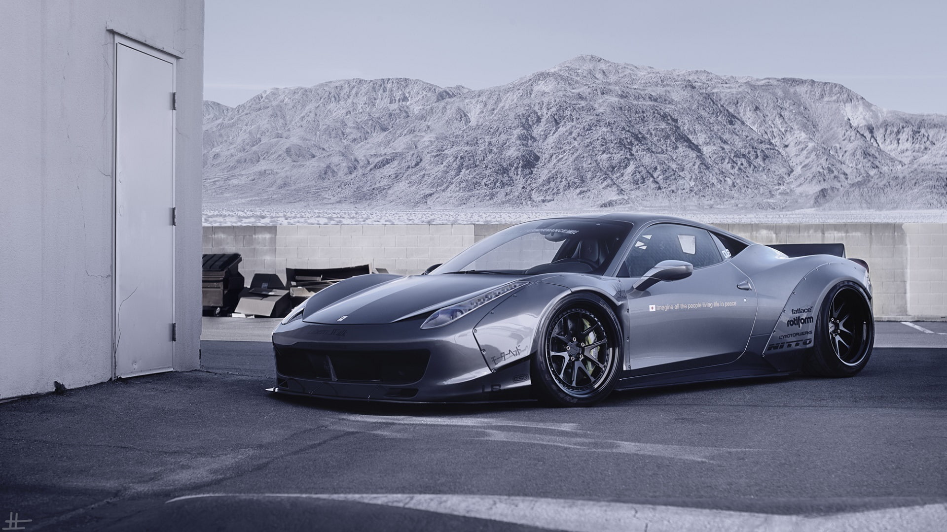 Ferrari, 1080P, Supercar, Side, italia, View, Mountains, HD Wallpaper