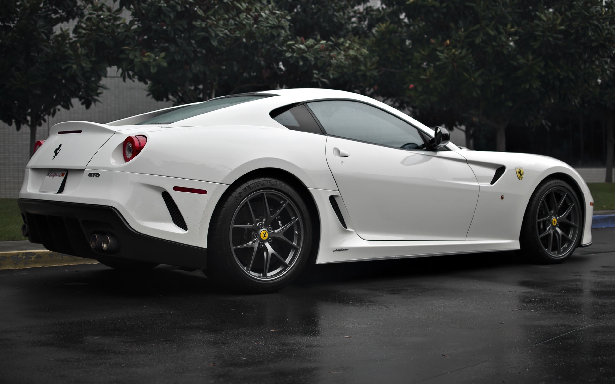 Ferrari, Back, 2K, View, gto, Car, White, HD Wallpaper