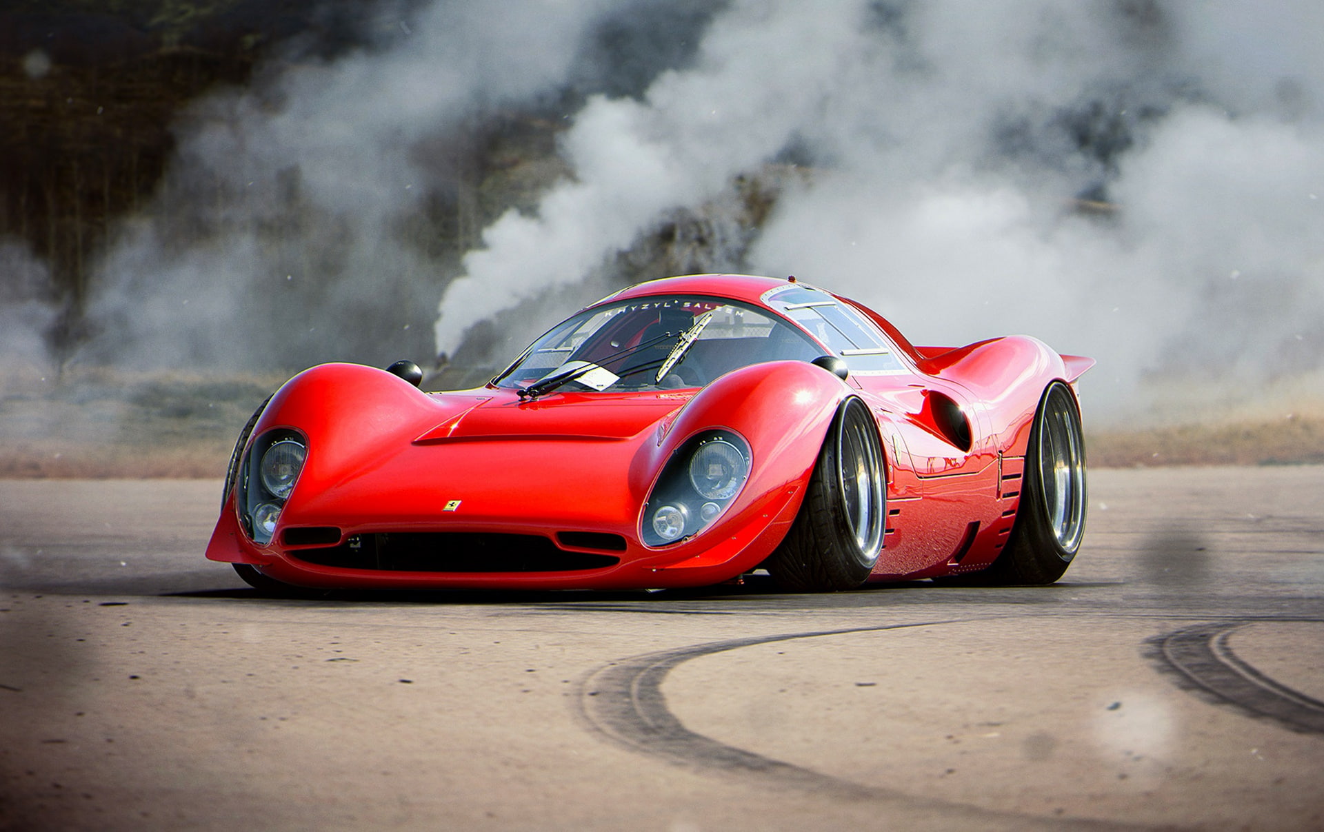 Old, 1080P, 330, Car, by Khyzyl Saleem, Red, Future, Ferrari, Tuning, HD Wallpaper