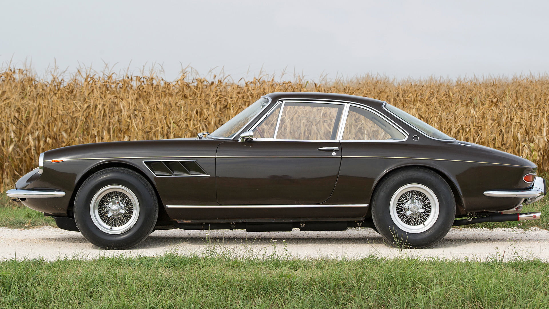 Old Car, Brown Car, Ferrari 330 GTC, Coupé, 1080P, Sport Car, Car, Ferrari, Grand Tourer, HD Wallpaper