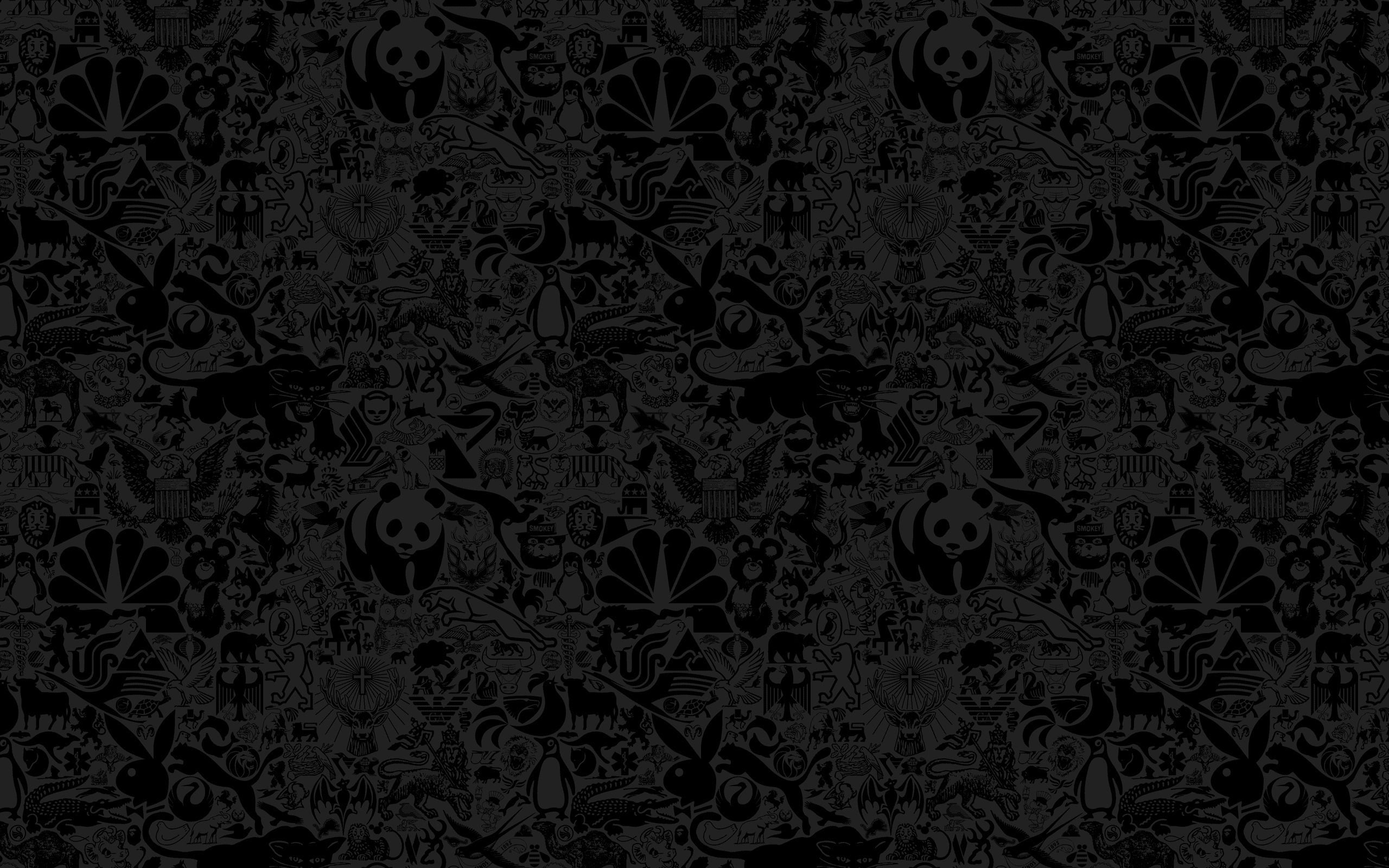 illustration, close-up, art and craft, repetition, celebration, decor, black Color, textile, seamless, animals, vector, abstract, no people, black, wall, HD Wallpaper