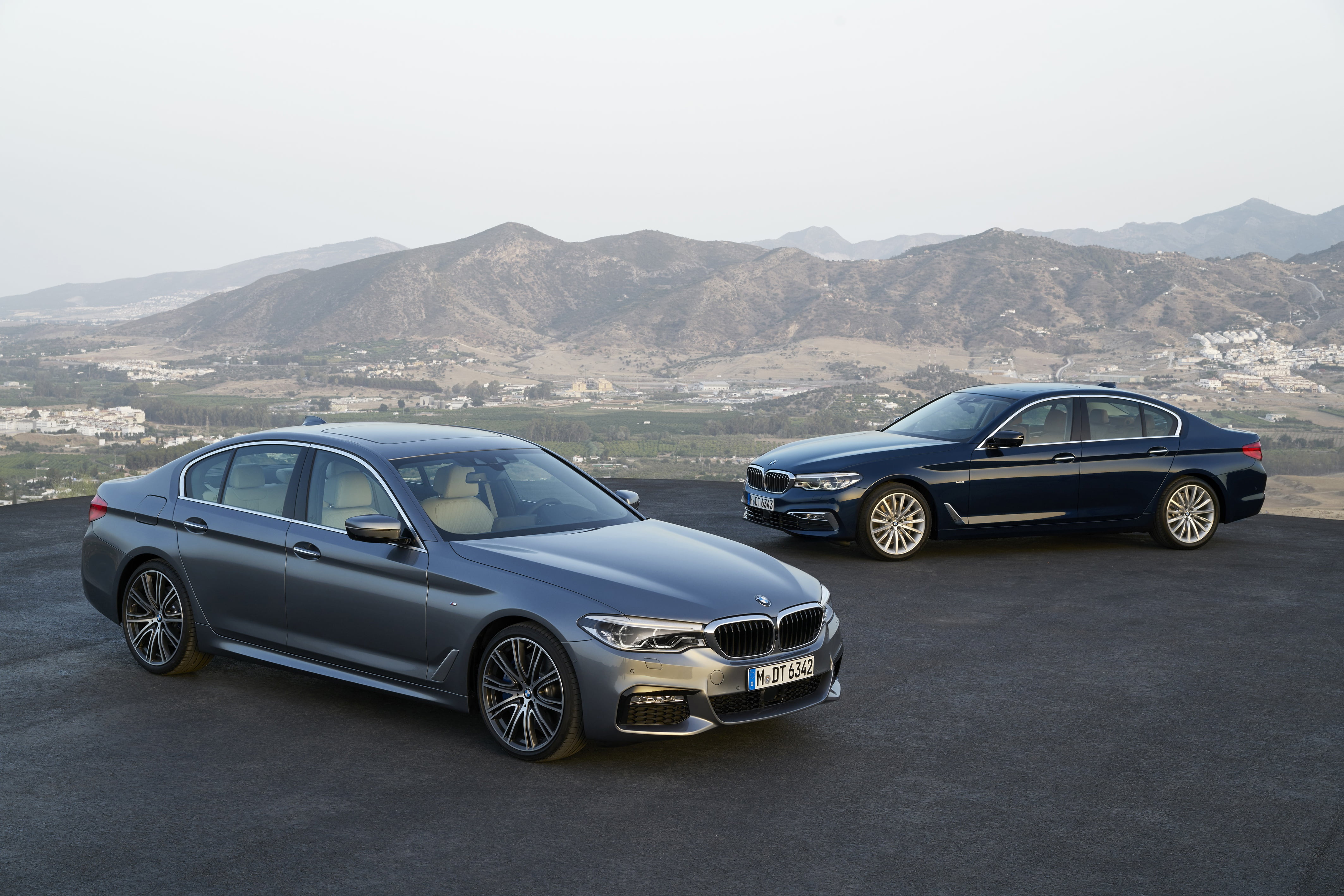 G30, M Sport, BMW, dark blue, 530d, 2017, 4K, sedans, grey, 540i, xDrive, 5, four-door, Luxury Line, 5-series, HD Wallpaper