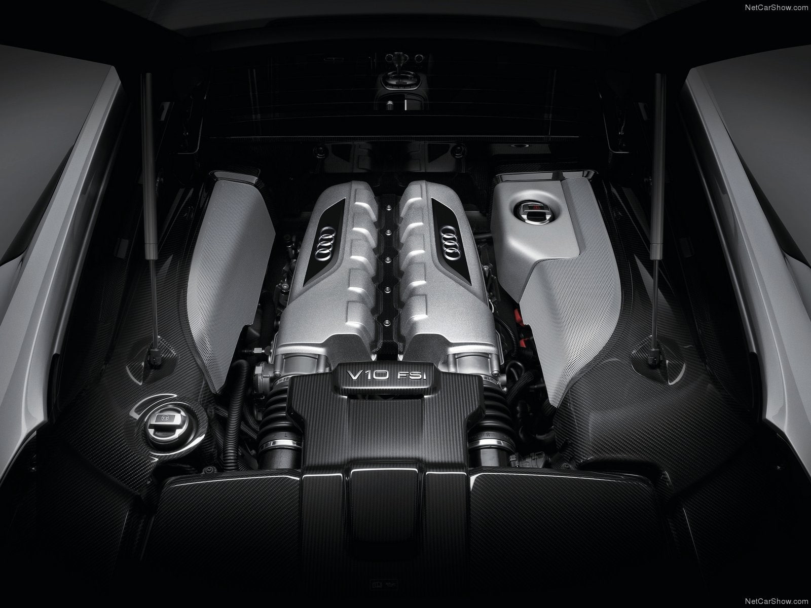 coupe, audi, supercars, v10, white, engine, 720P, 2013, HD Wallpaper