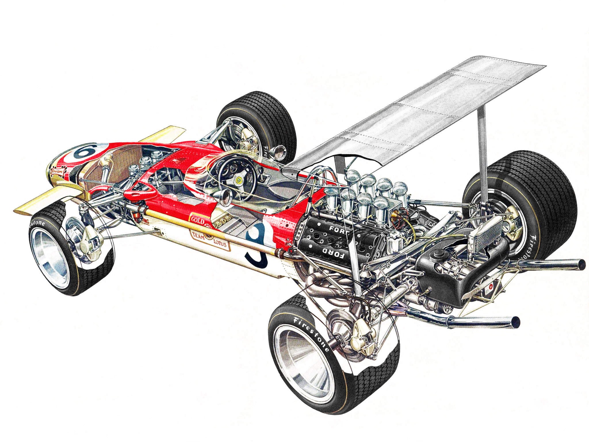 1968, 49b, interior, racing, race, lotus, 1080P, engine, formula, cutaway, HD Wallpaper