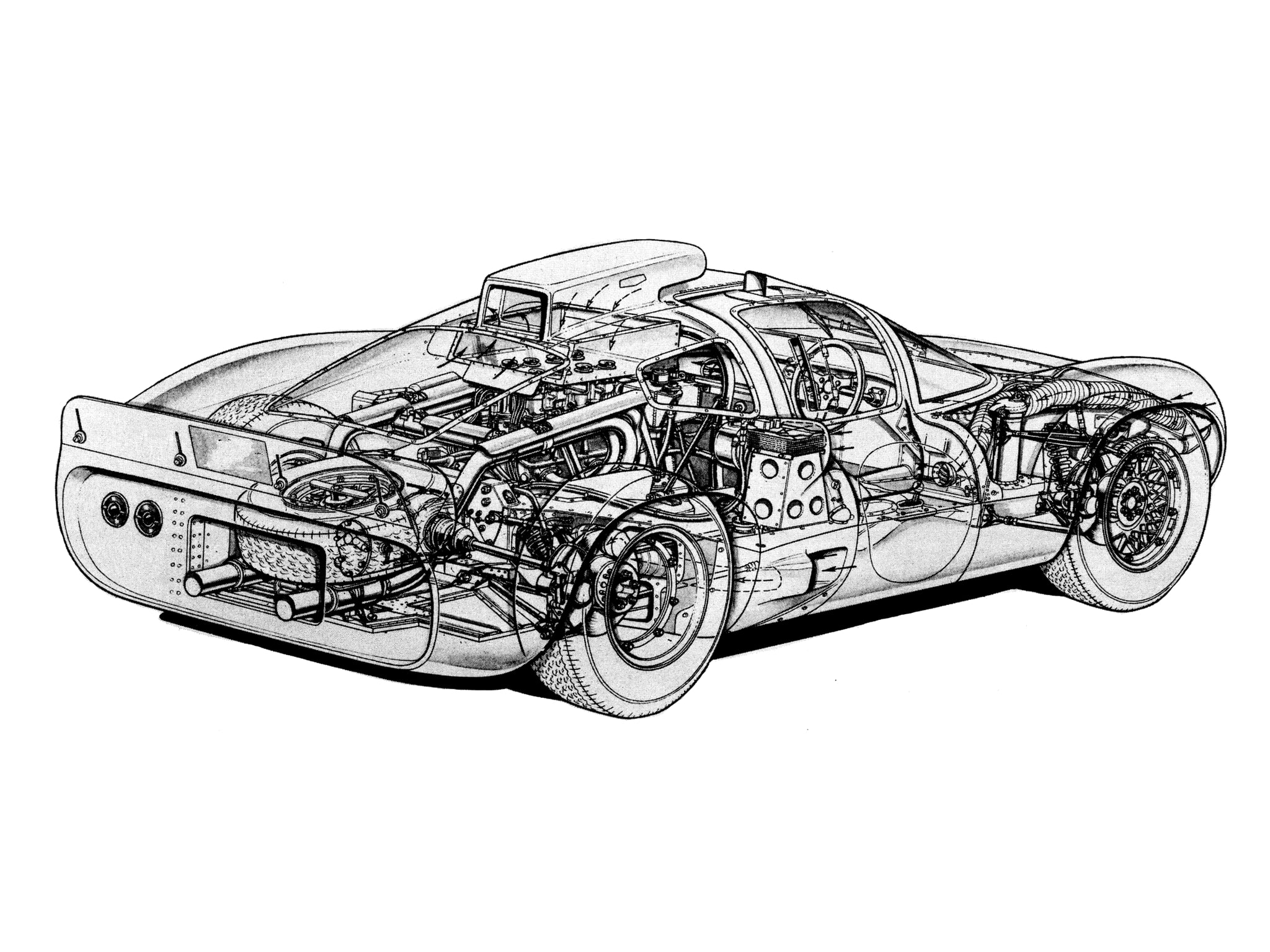 car, race, cutaway, chaparral-2d, 1080P, classic, 1966, HD Wallpaper