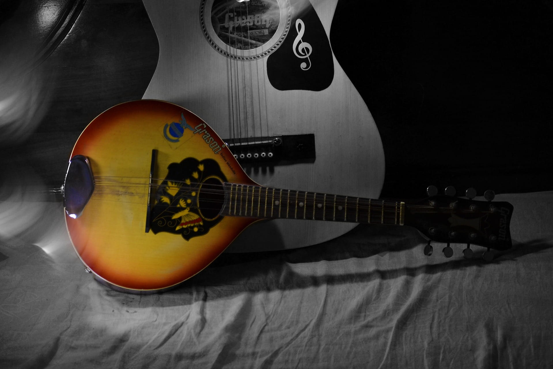 equipment, stringed, musical, audio, no people, classic, Musical Instrument, musical instrument string, still life, 1080P, entertainment, high angle view, HD Wallpaper