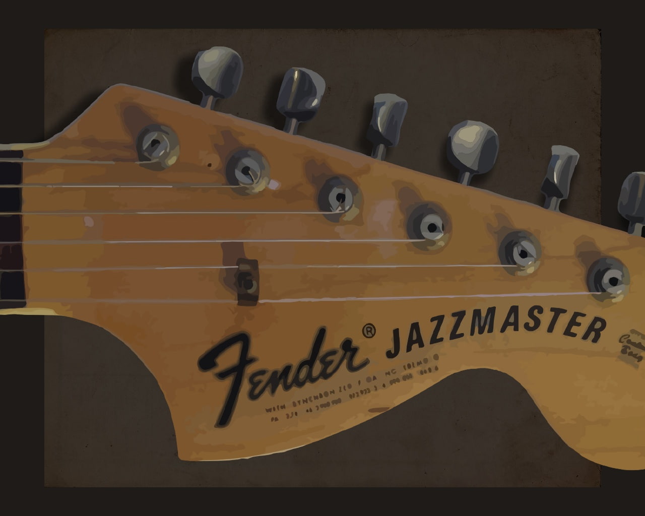 fender, brown, hd, music, 720P, headstock, guitar, HD Wallpaper