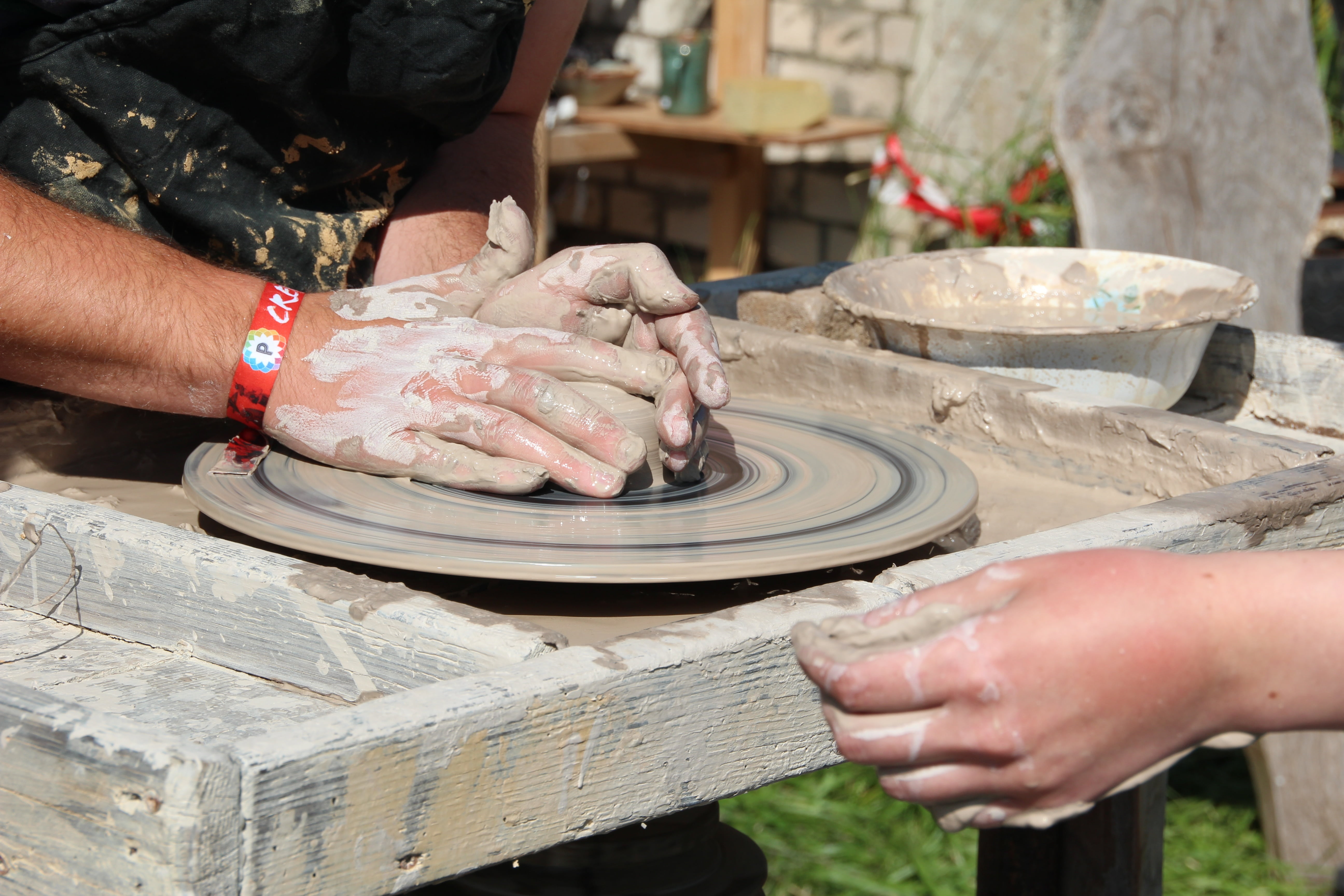 working, one person, hands, pottery, hand labor, form, tonkunst, clay, ceramic, art and craft, molding a shape, hand, outdoors, 5K, workshop, sound, human hand, HD Wallpaper