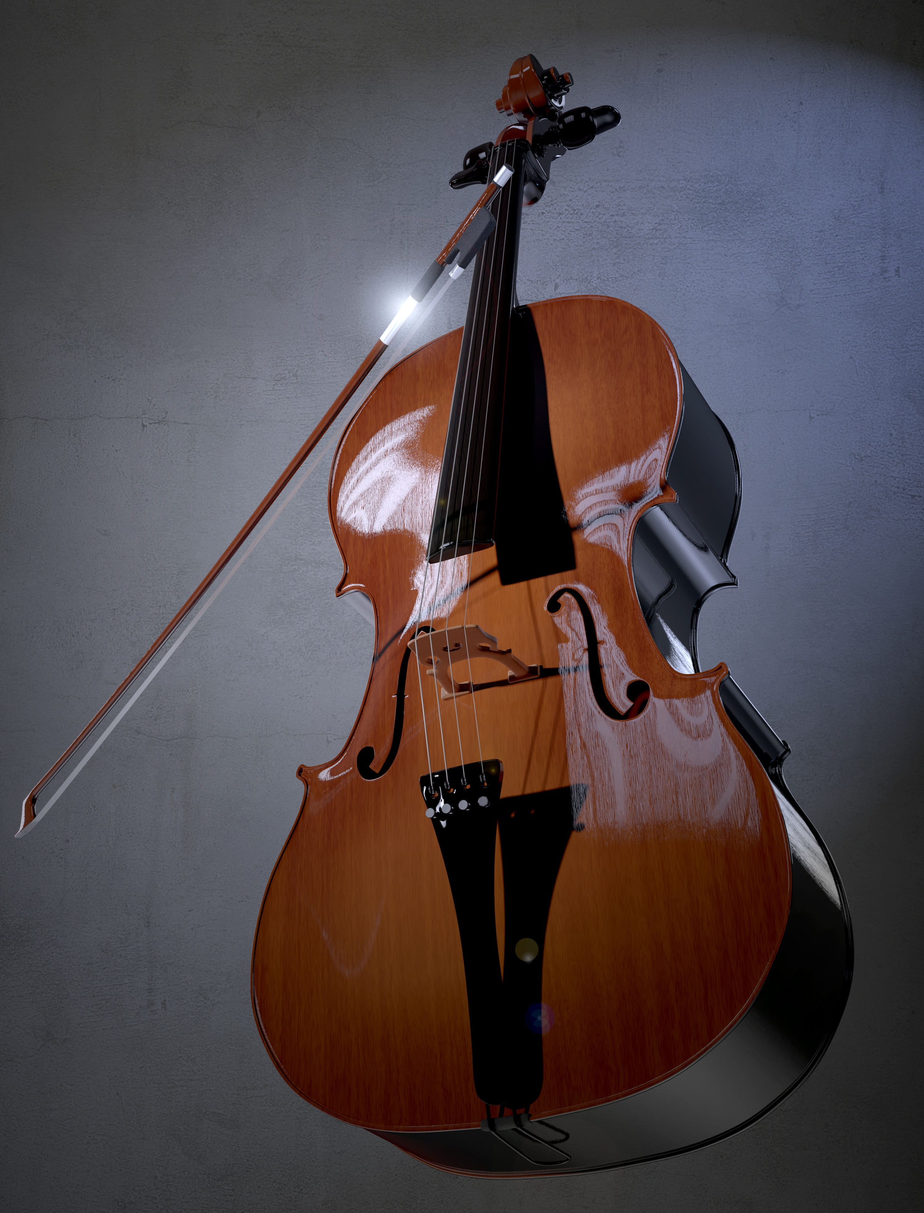 bow, two objects, musical equipment, instrument, classical music, classic, brown, soundbody, no people, musical instrument string, cellist, stringed instrument, Phone HD Wallpaper