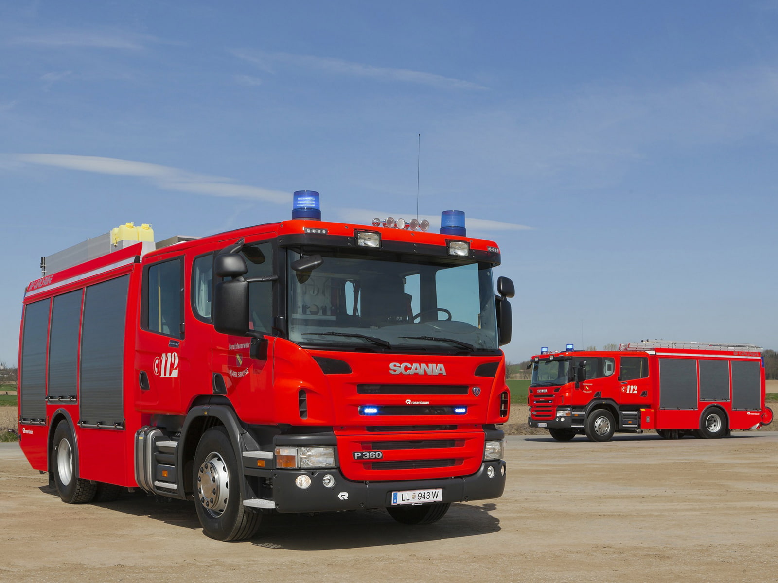 hlf, mnb, firetruck, cab, crew, 4x2, l b, 2008, scania, 2000, 720P, rosenbauer, p360, HD Wallpaper